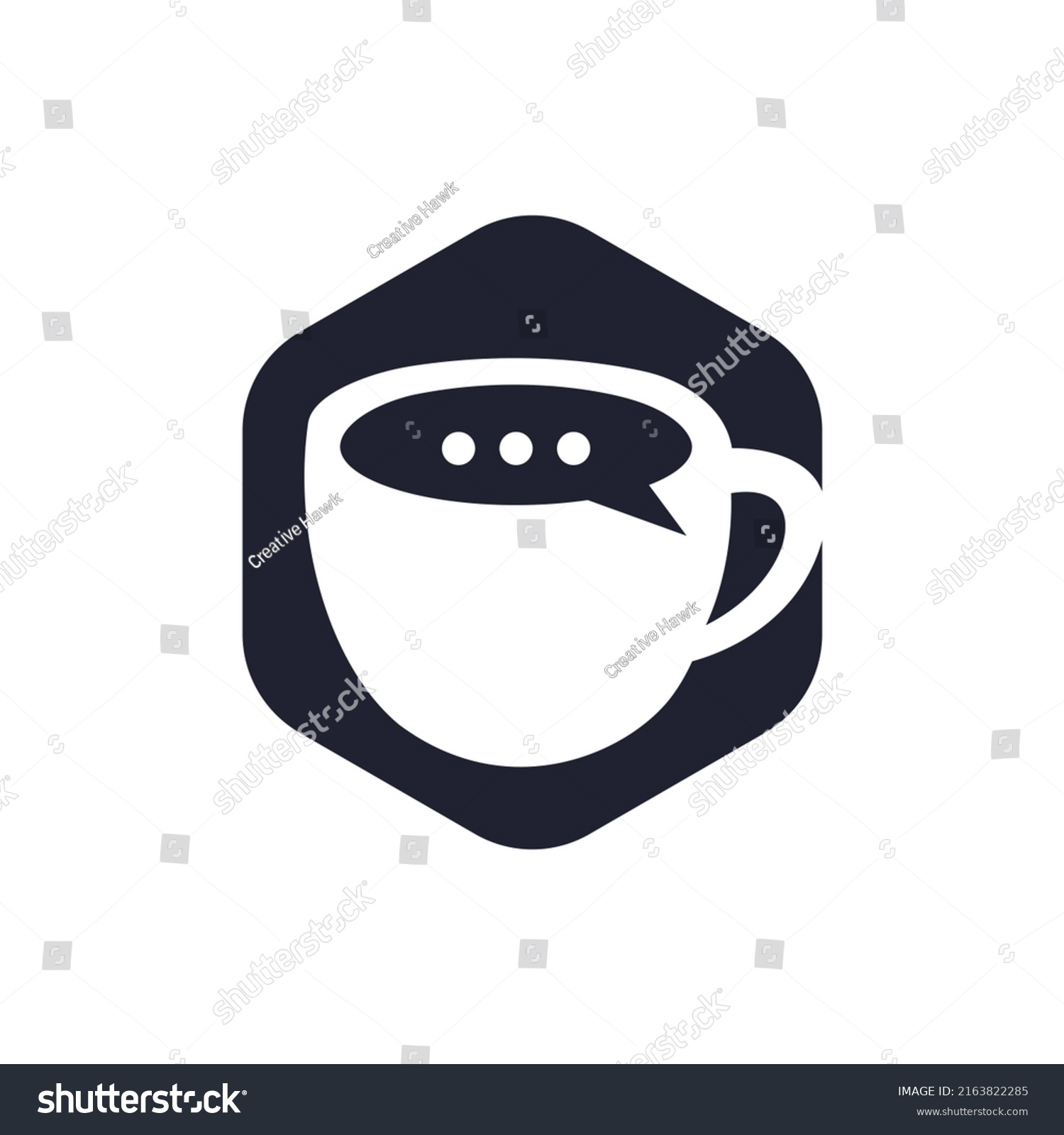 Coffee Talk Vector Logo Design Coffee Stock Vector Royalty Free