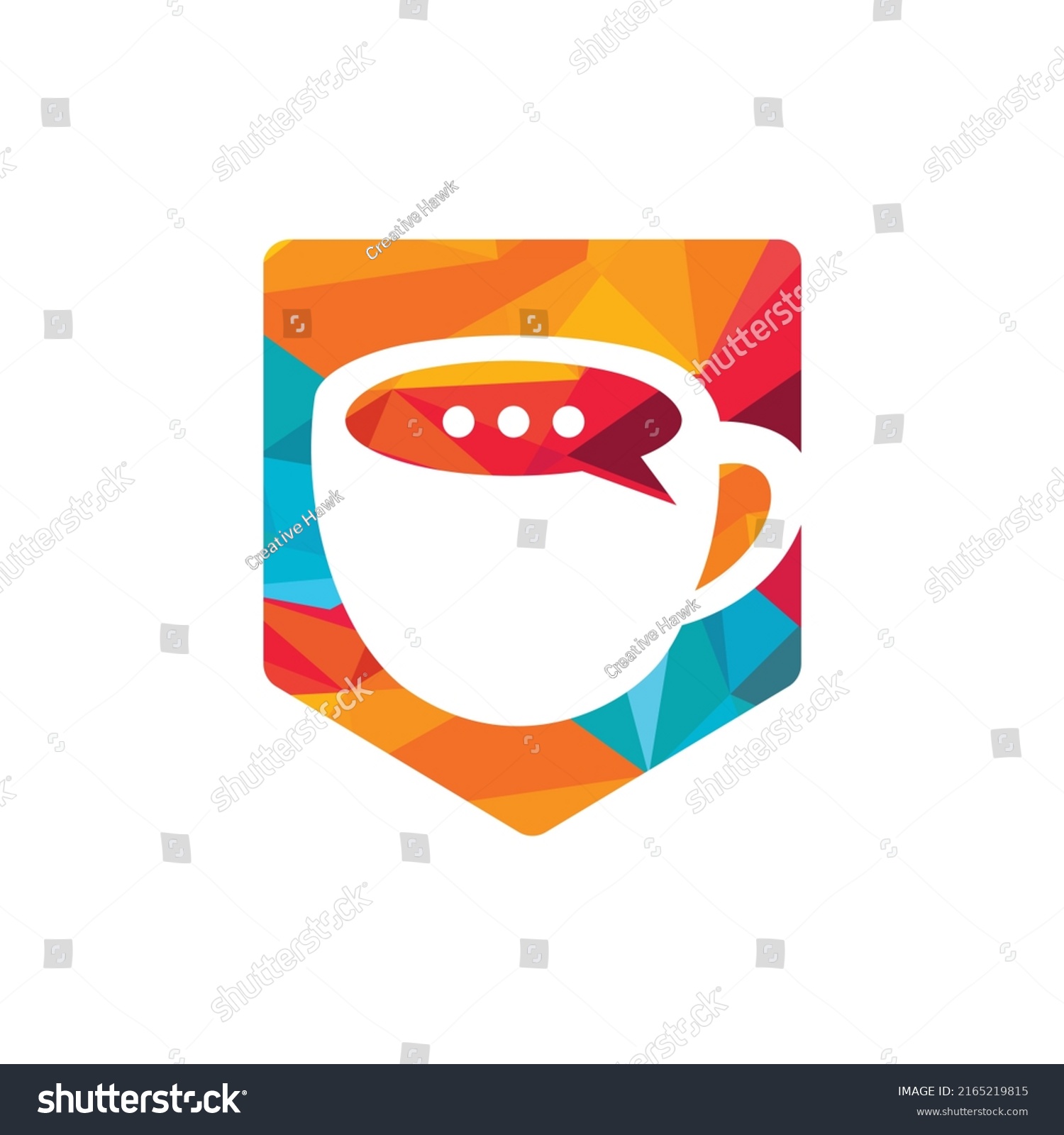 Coffee Talk Vector Logo Design Coffee Stock Vector Royalty Free