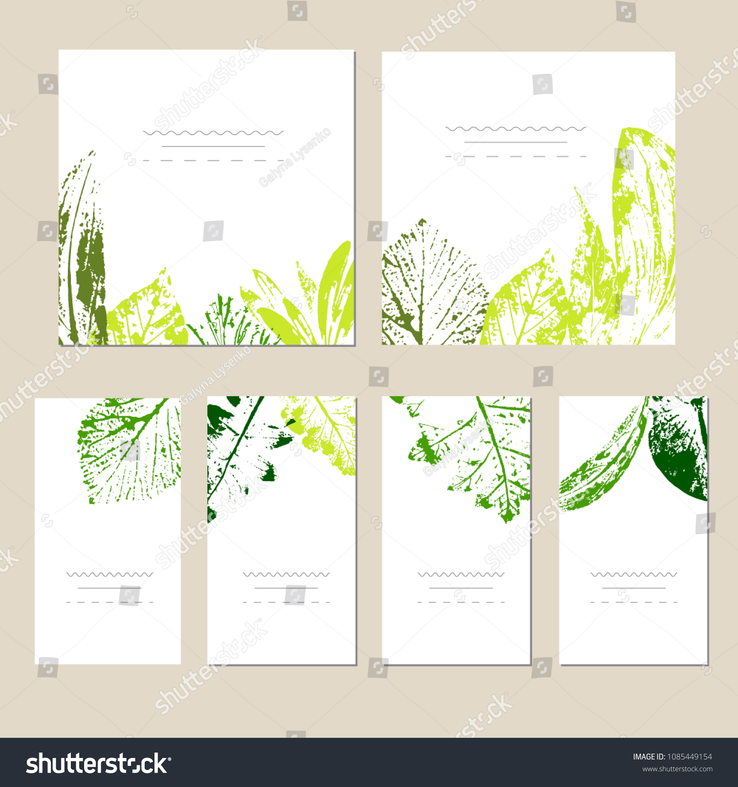 Vektor Stok Collection Vector Template Label Visit Cards Tanpa Royalti