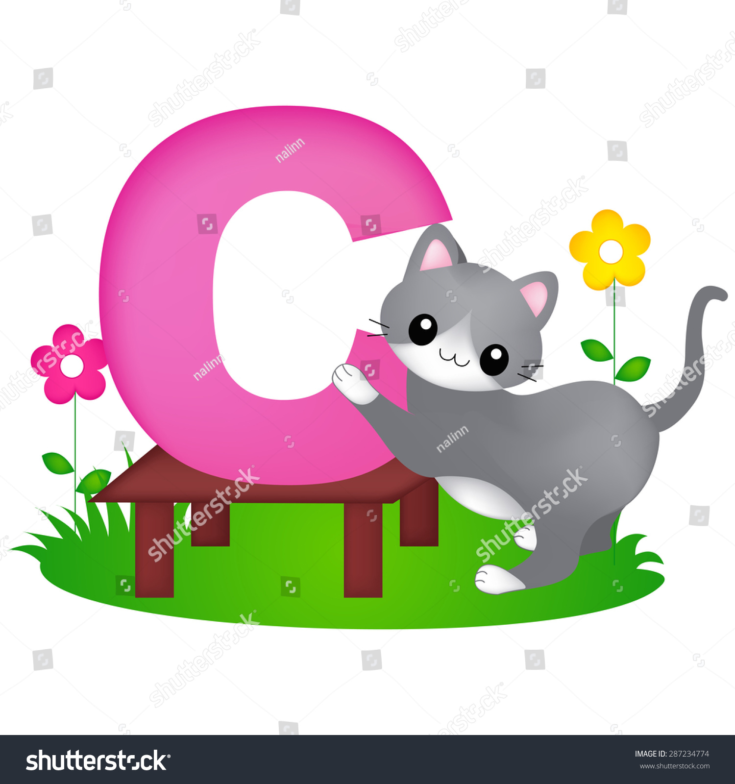 cat alphabet clipart - photo #12