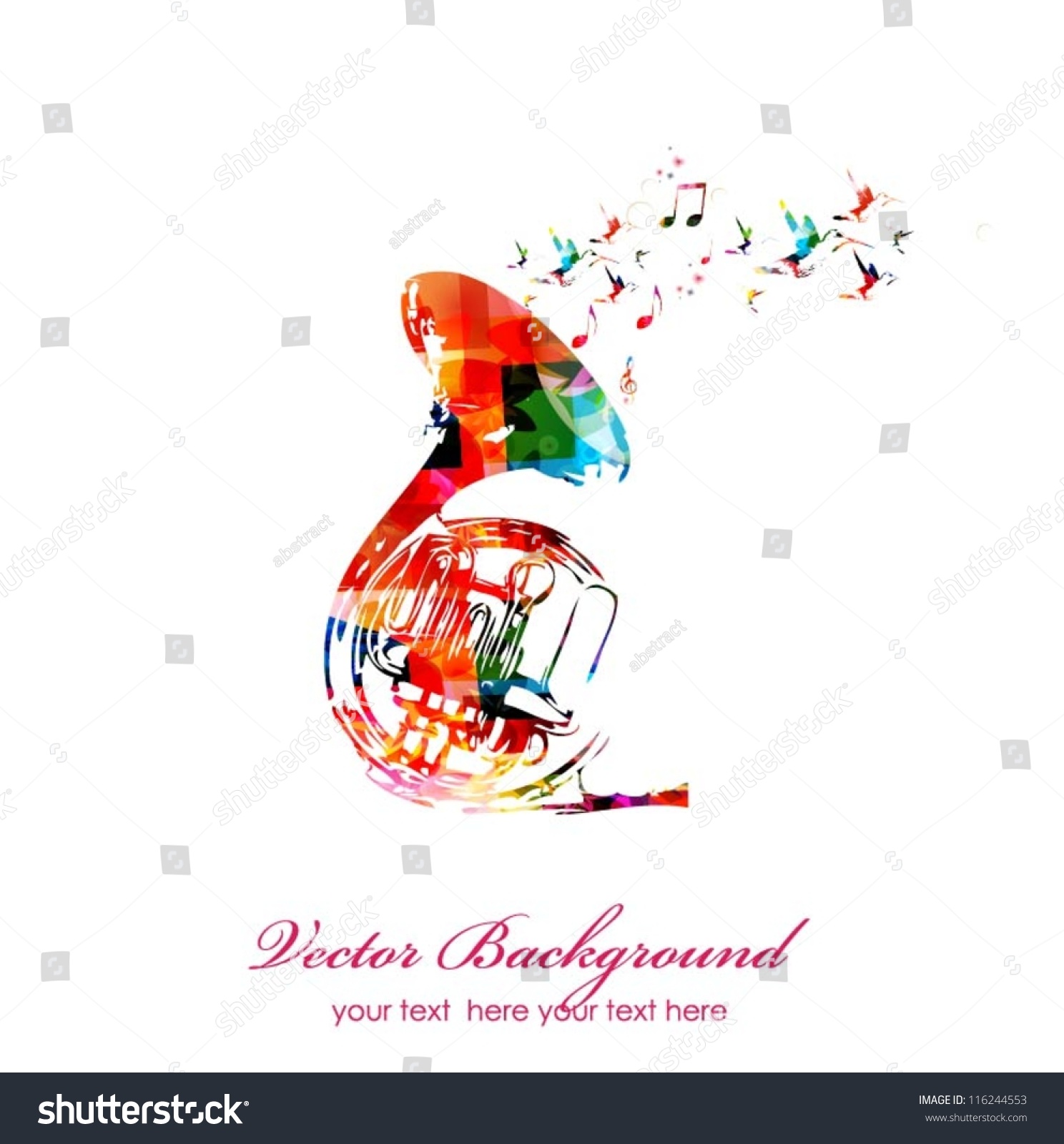 Colorful Music Background. Vector - 116244553 : Shutterstock