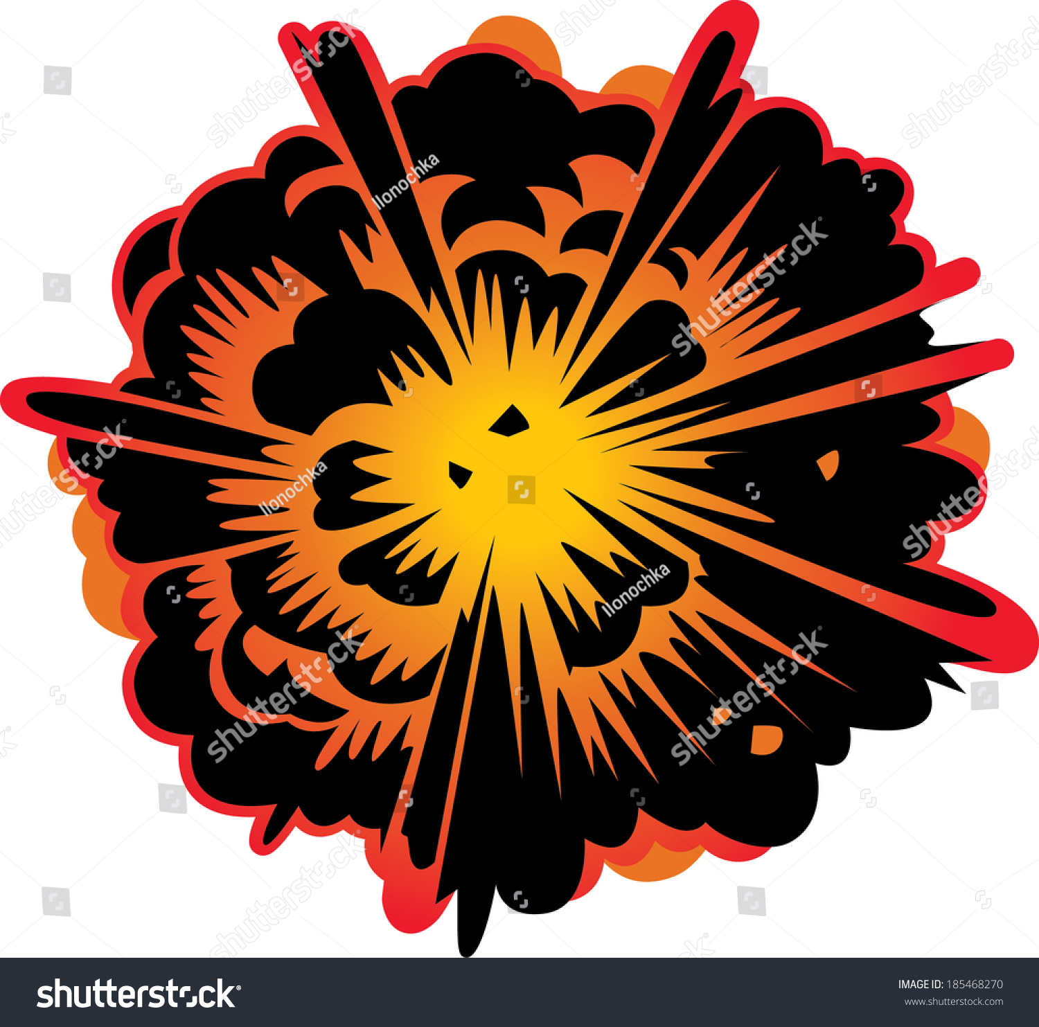 Comic Book Explosion Illustration - 185468270 : Shutterstock