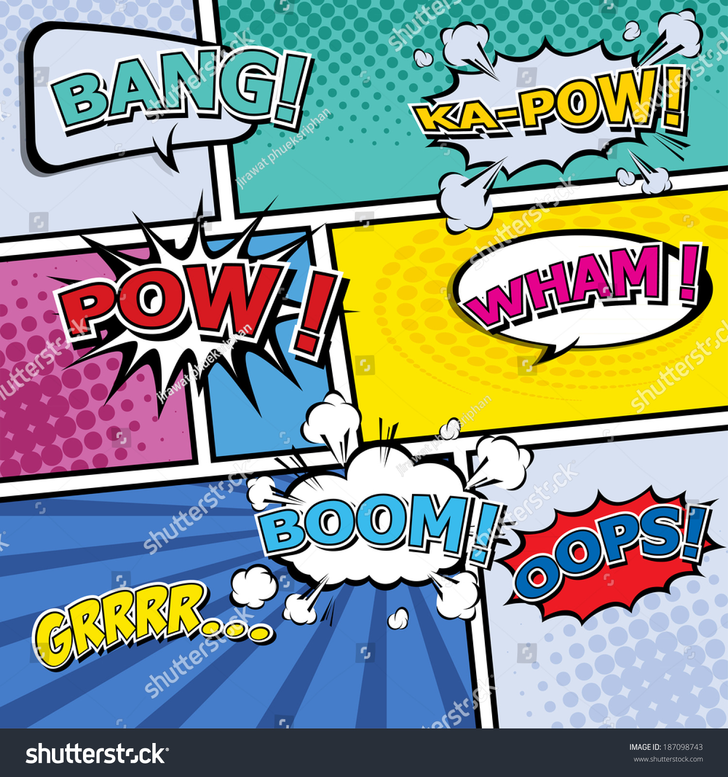 Comic Template Vector Pop Art Shutterstock