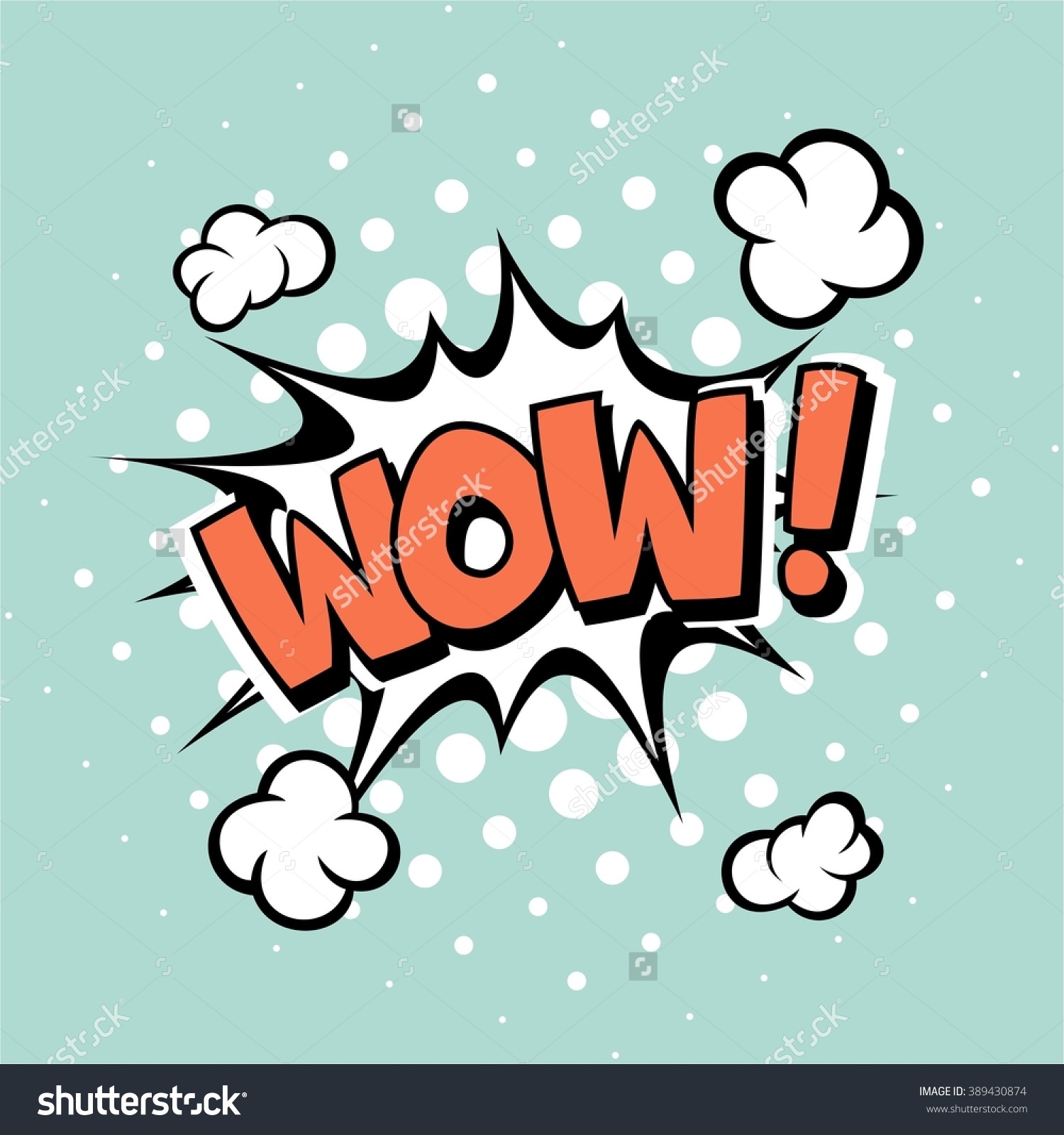 Comics pop art style blank layout template with clouds Comics pop art style blank layout template with clouds