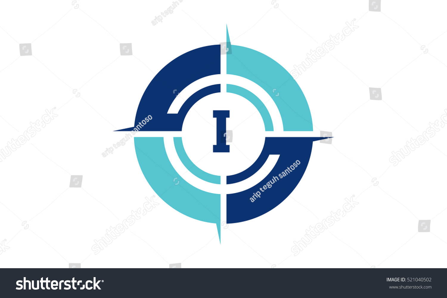 Compass Guide Solution Initial Stock Vector Royalty Free