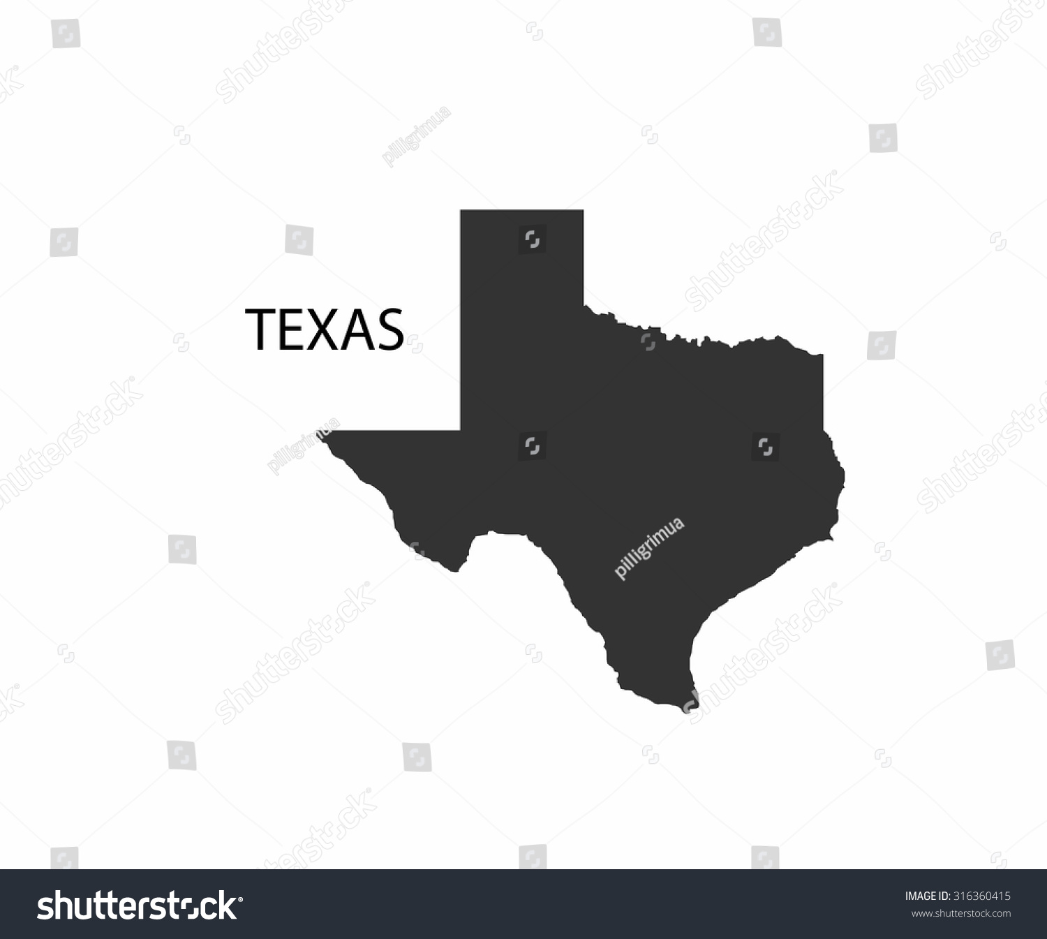Concept Map Texas Vector Design Illustration Stock Vector 316360415