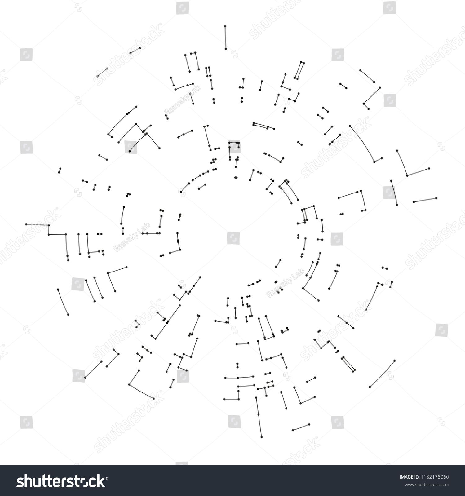 Connecting Lines Dots On White Background Stock Vector Royalty Free