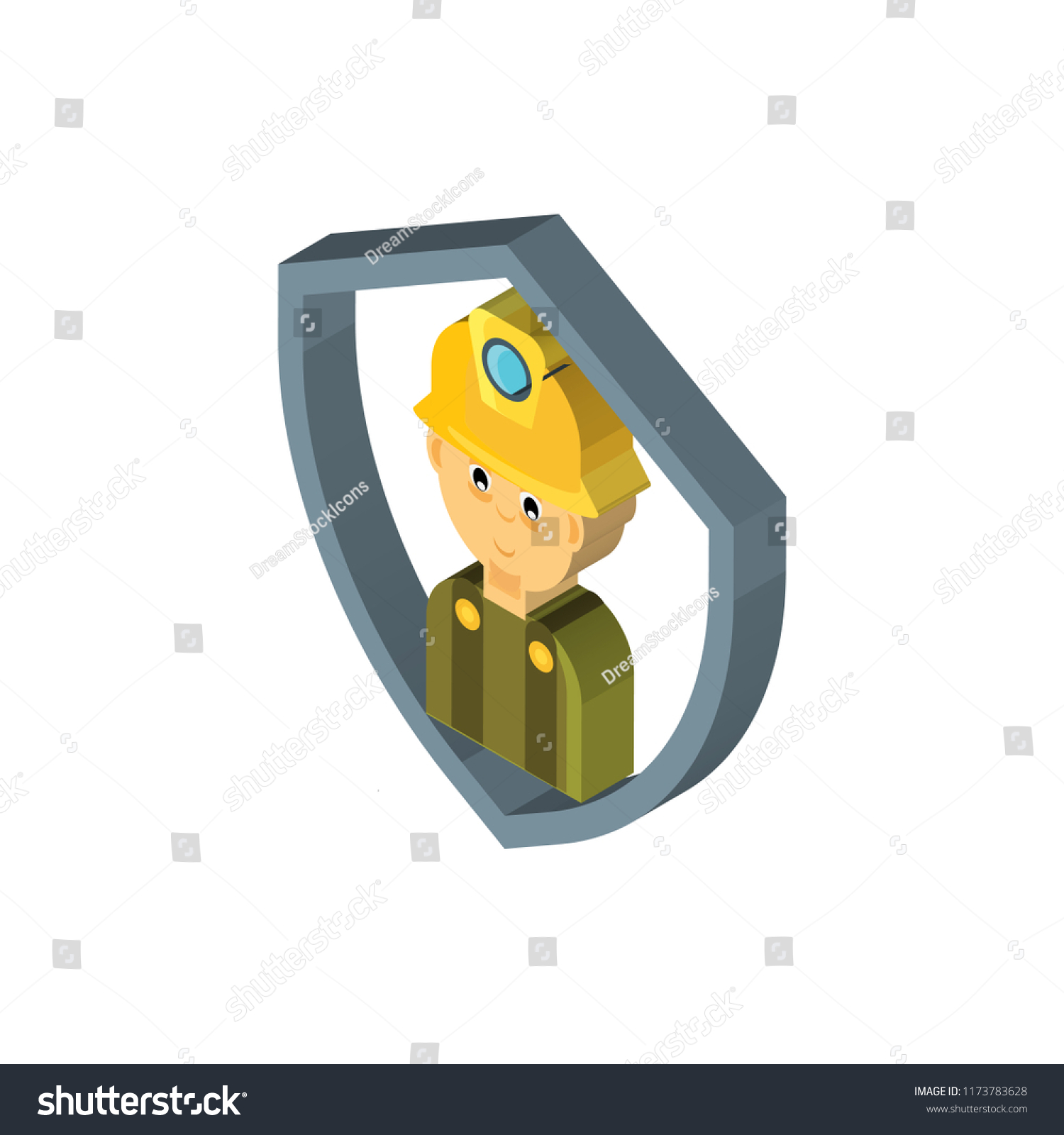 Construction Isometric Left Top View 3d Stock Vector Royalty Free