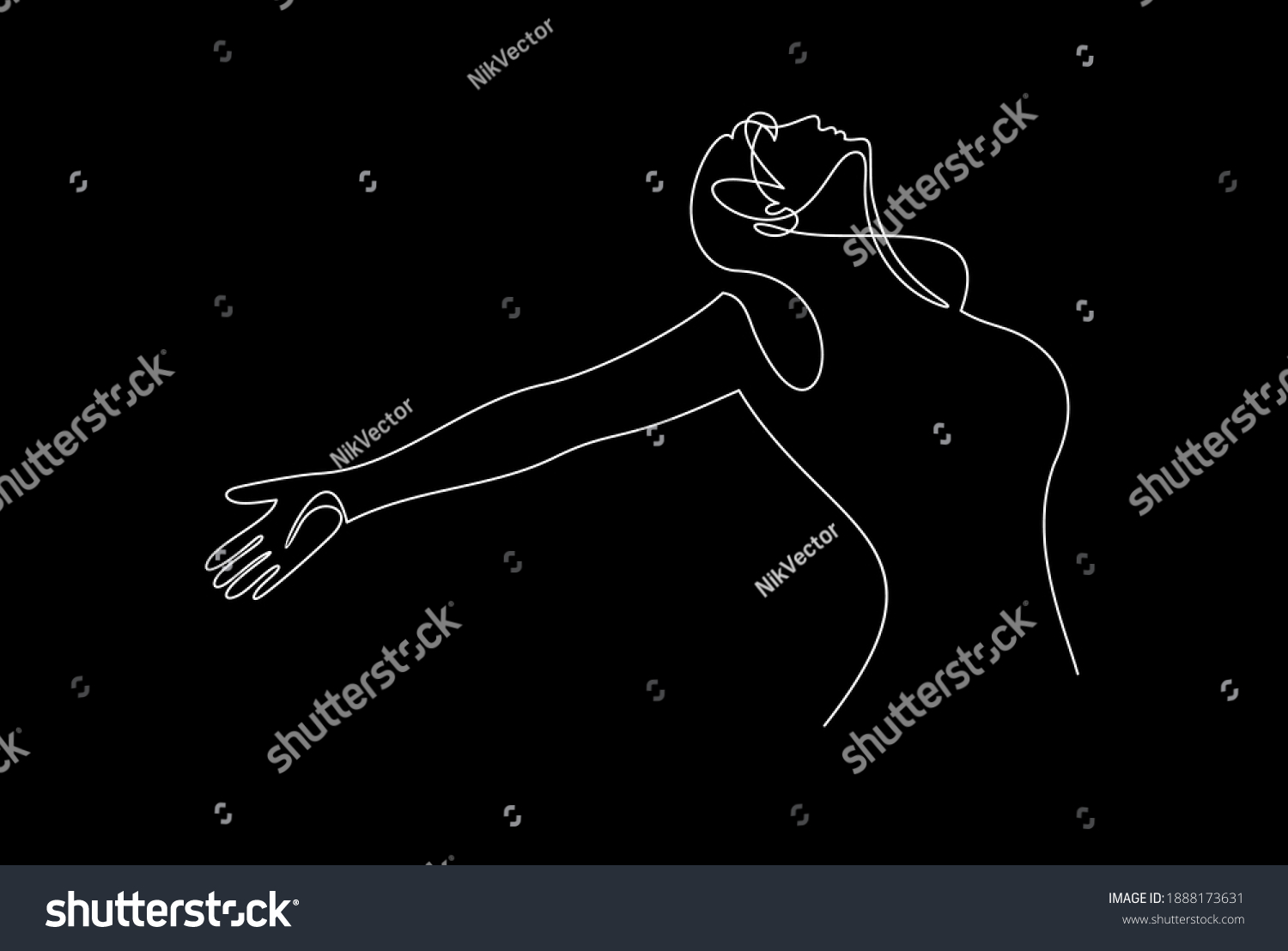 Continuous Line Art One Line Drawing เวกเตอรสตอก ปลอดคาลขสทธ Shutterstock