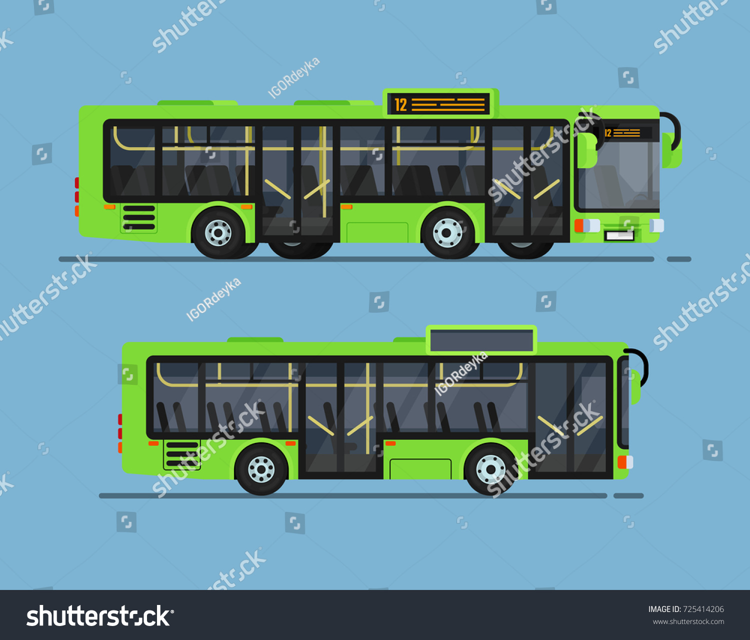 Cool Modern Flat Design Public Transport Shutterstock