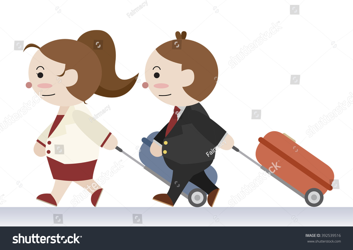 couple travel together cartoon vector couple travel together cartoon vector