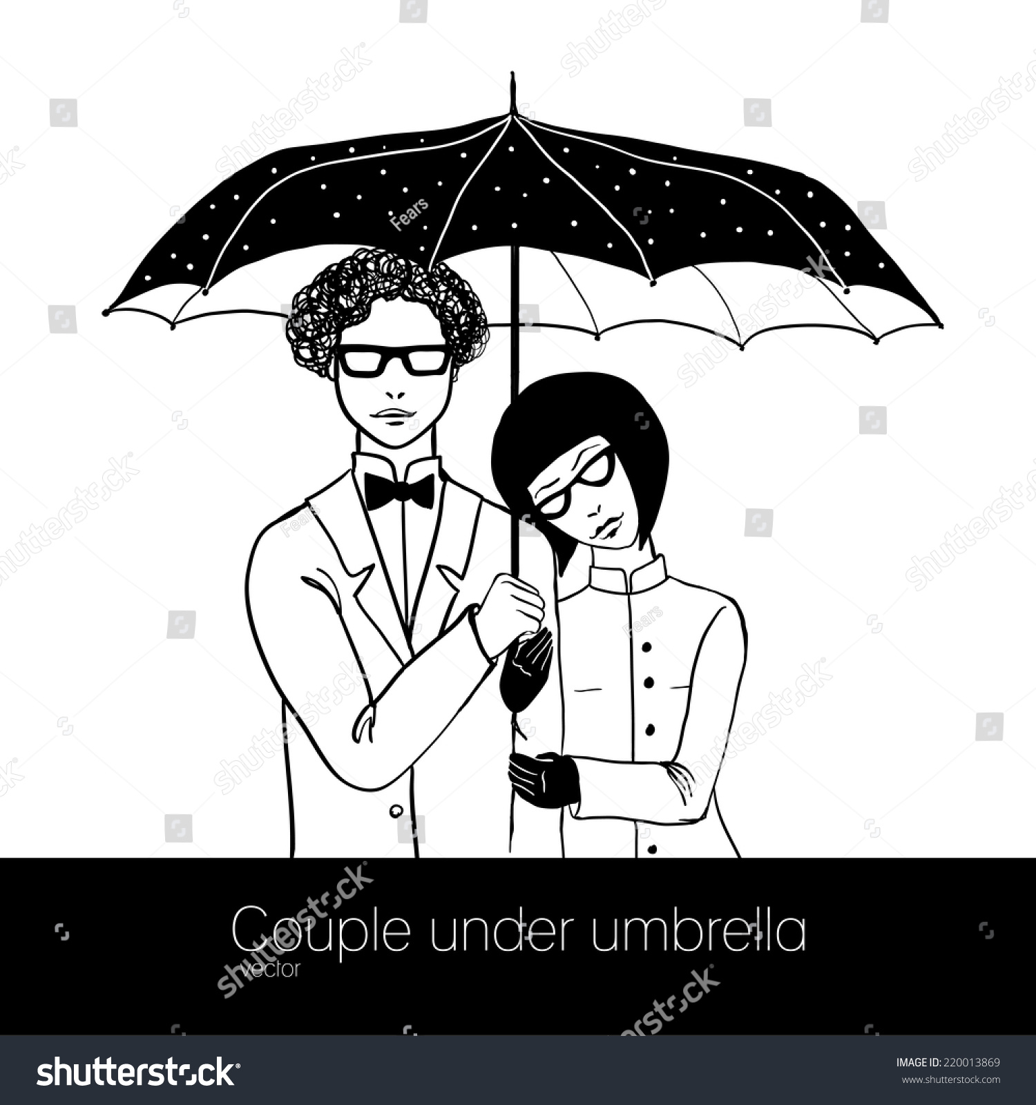 couple-under-umbrella-stock-vector-illustration-220013869-shutterstock