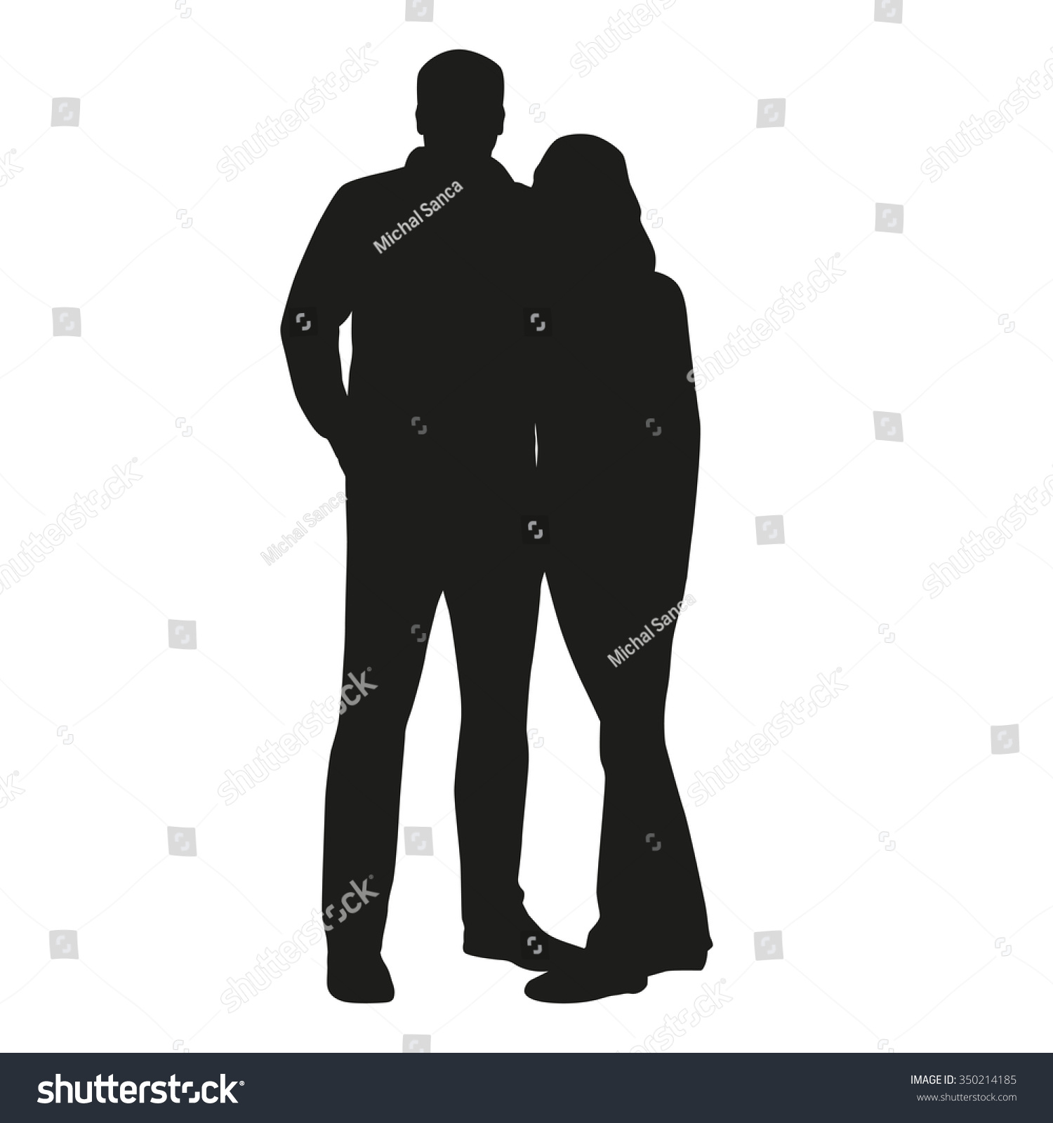 Couple Vector Silhouette Hugging People 350214185 Shutterstock 