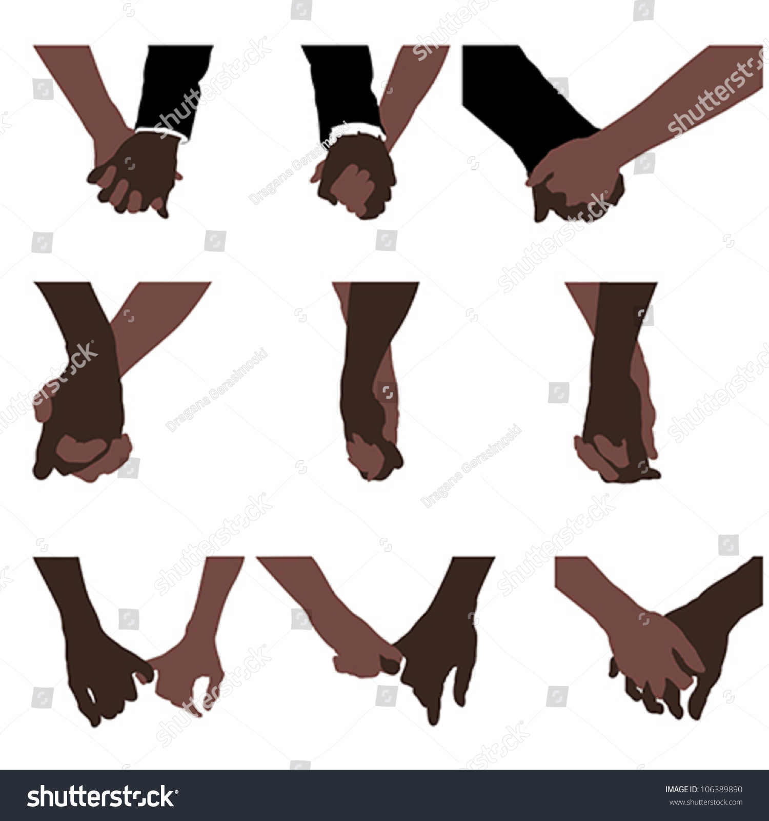 Couples Holding Hands Vector 106389890 Shutterstock