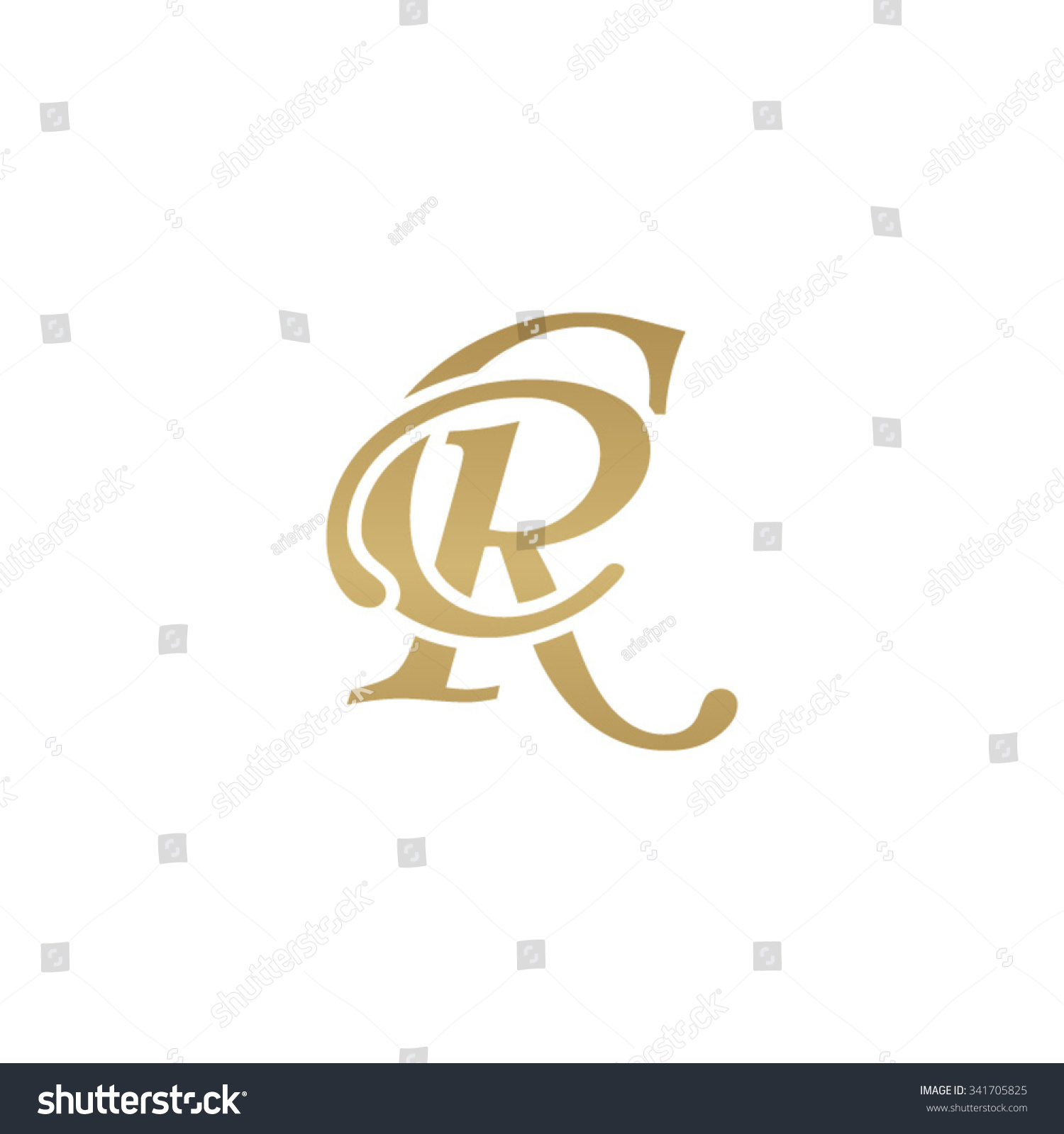 Cr Initial Monogram Logo Stock Vector Illustration 341705825 Shutterstock