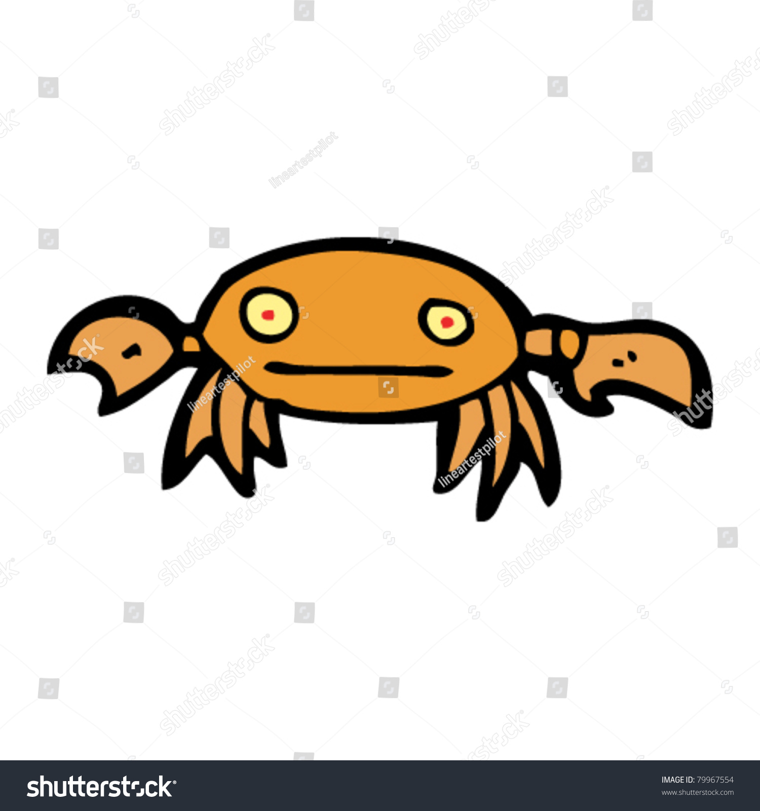 Crab Cartoon Stock Vector Illustration 79967554 : Shutterstock