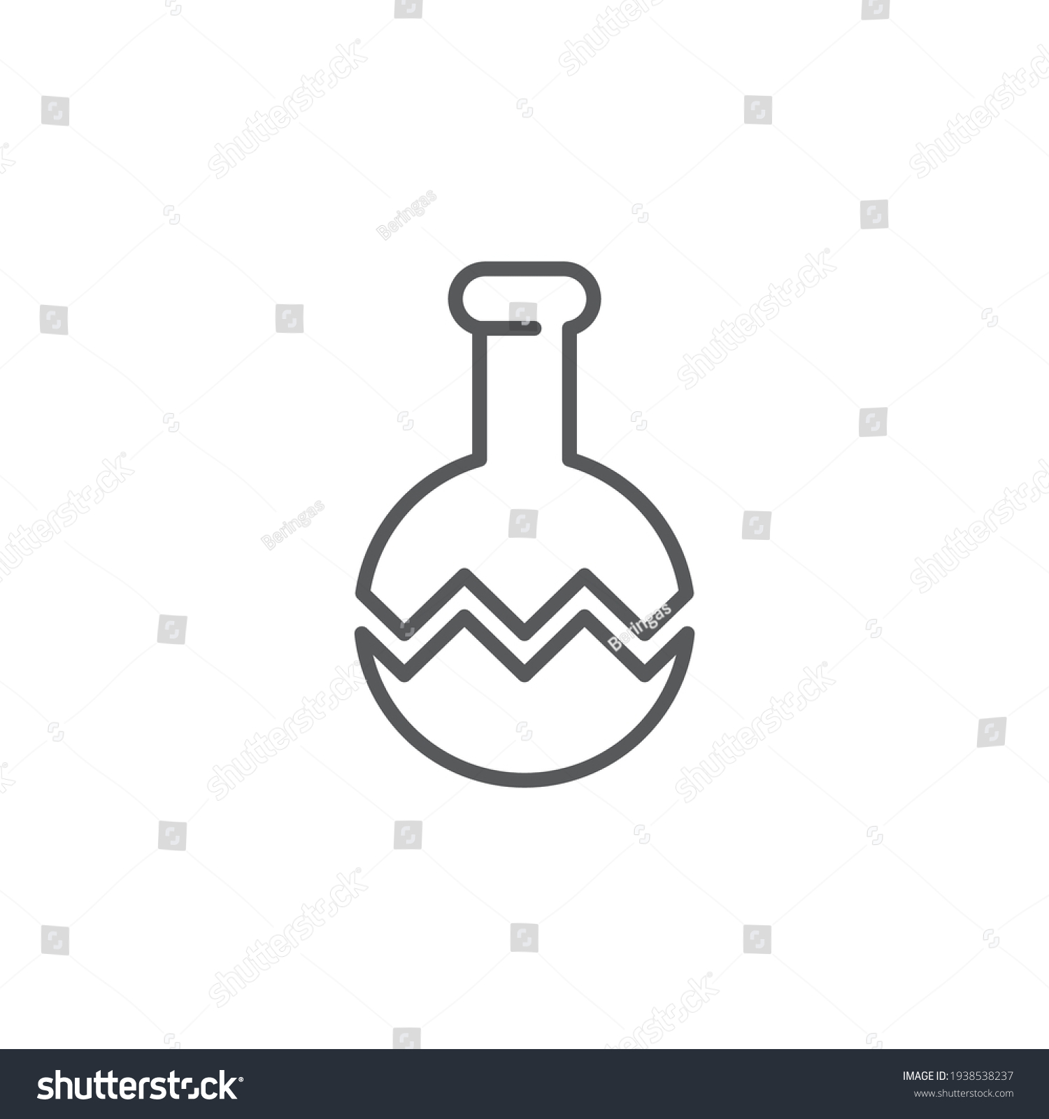 Cracked Test Tube Flask Chemical Laboratory Stock Vector Royalty Free