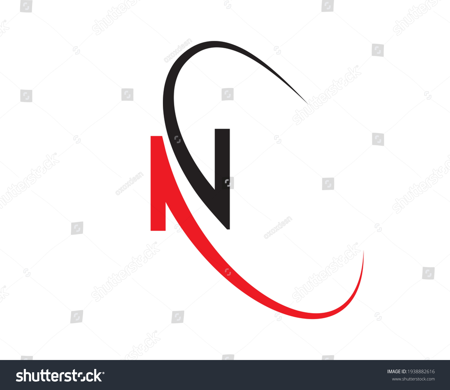 Creative Modern N Letter Logo Design Stock Vector Royalty Free