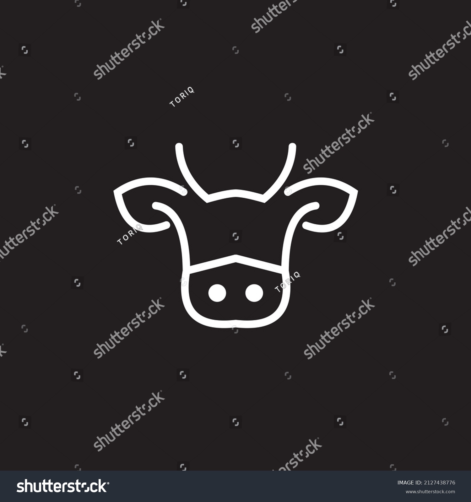 Creative Bull Head Logo Design Royalty Stock Vector Royalty Free