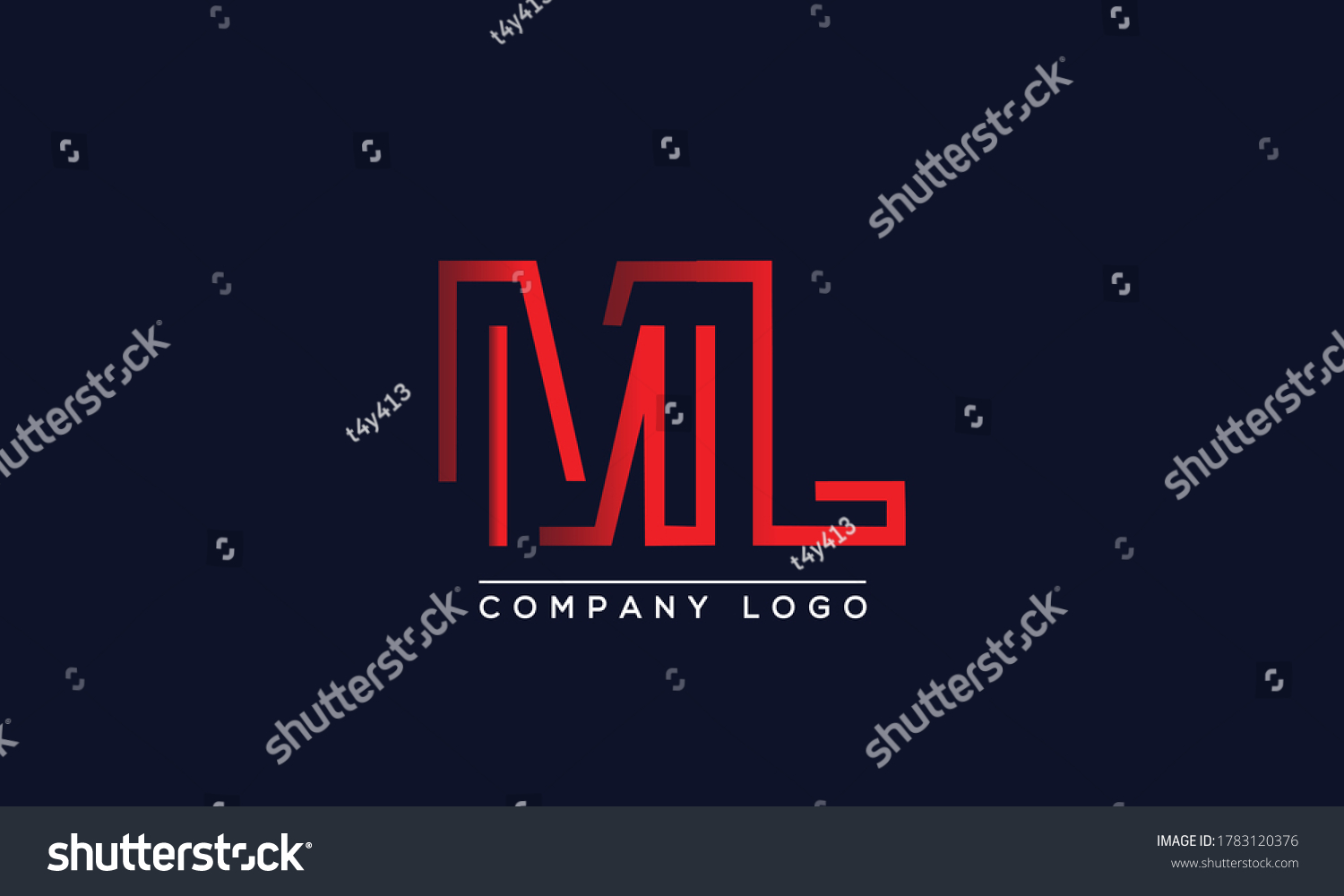 Creative Letter Ml Lm Logo Design Stock Vector Royalty Free