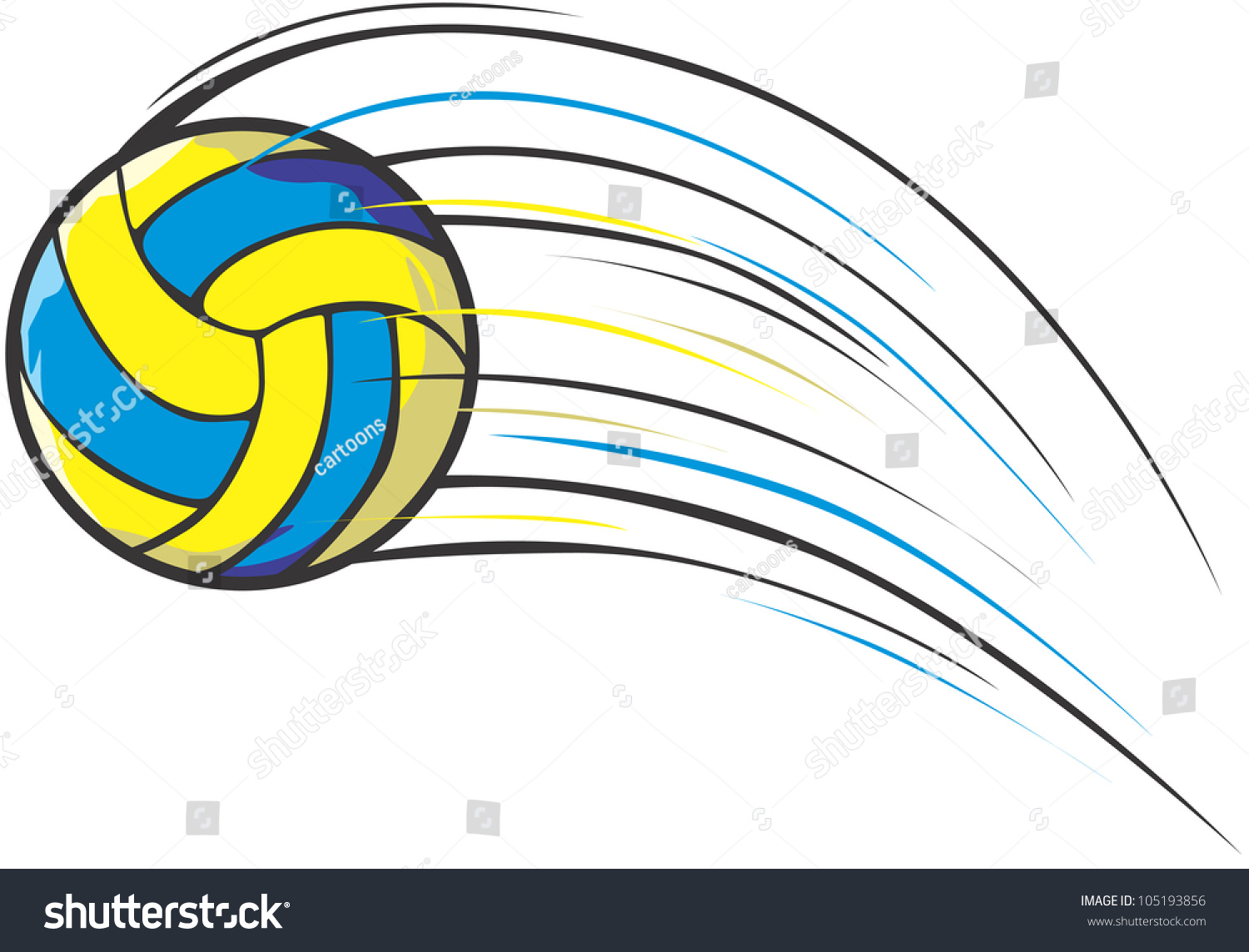 Creative Volleyball Illustration / Fast Moving Volleyball 105193856