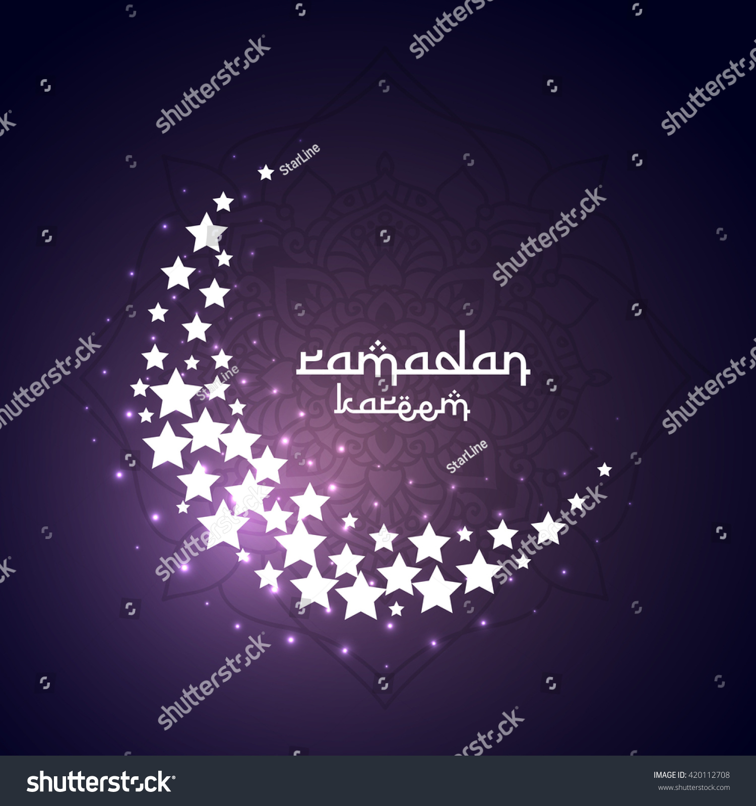 crescent moon made with stars crescent moon made with stars