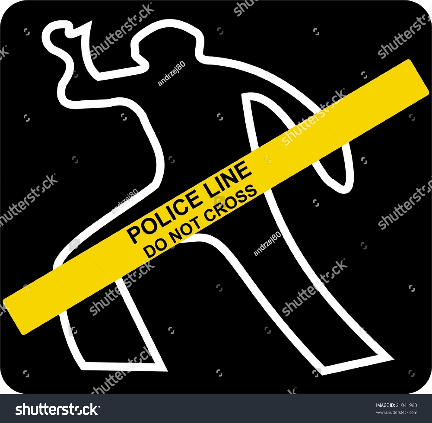 Crime Scene Stock Vector Illustration 21041980 Shutterstock