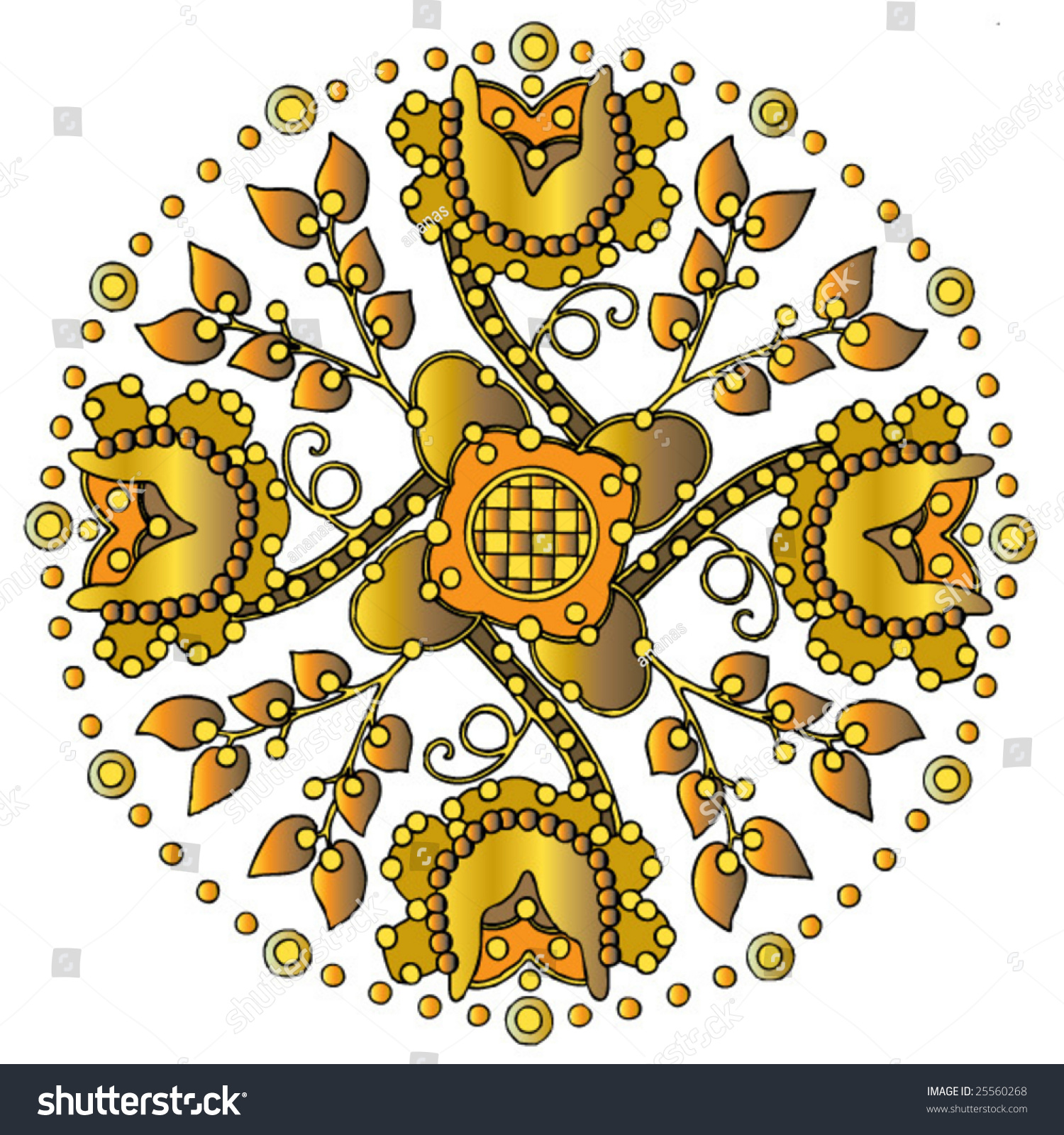 Croatian Folk Pattern Stock Vector Illustration 25560268 : Shutterstock 