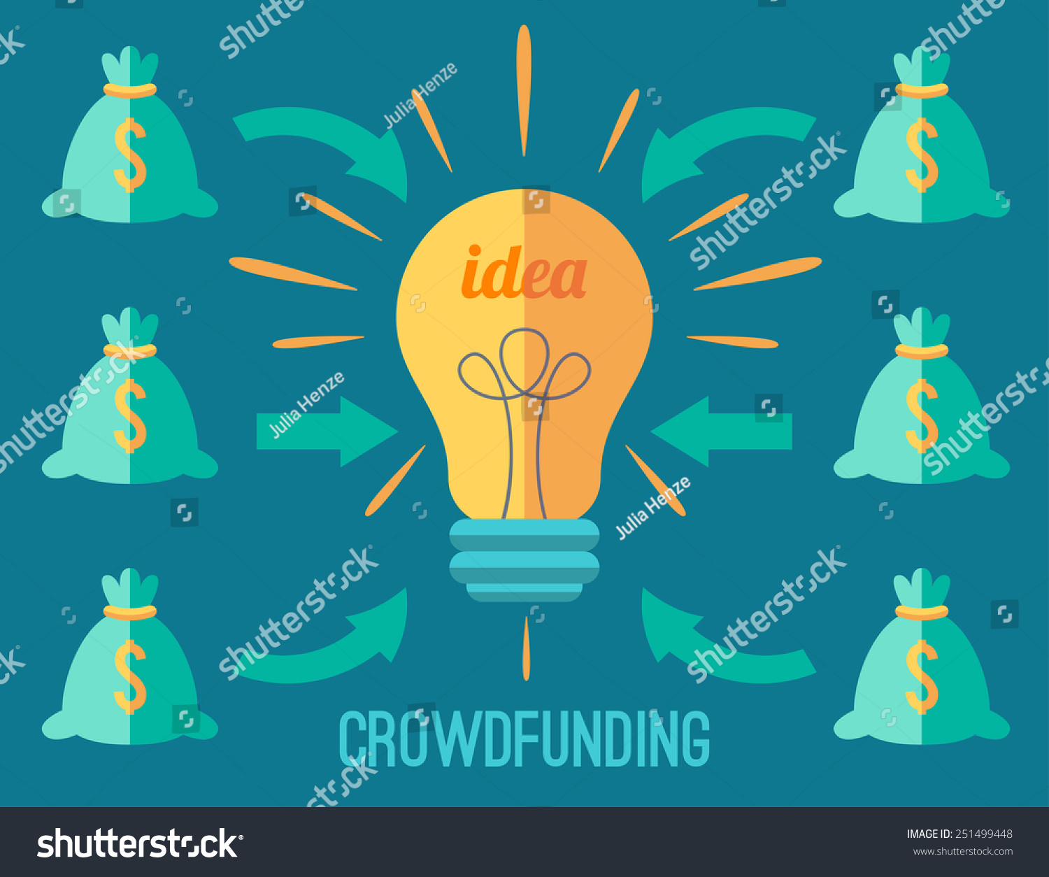 Crowdfunding Concept Stock Vector Illustration 251499448 : Shutterstock