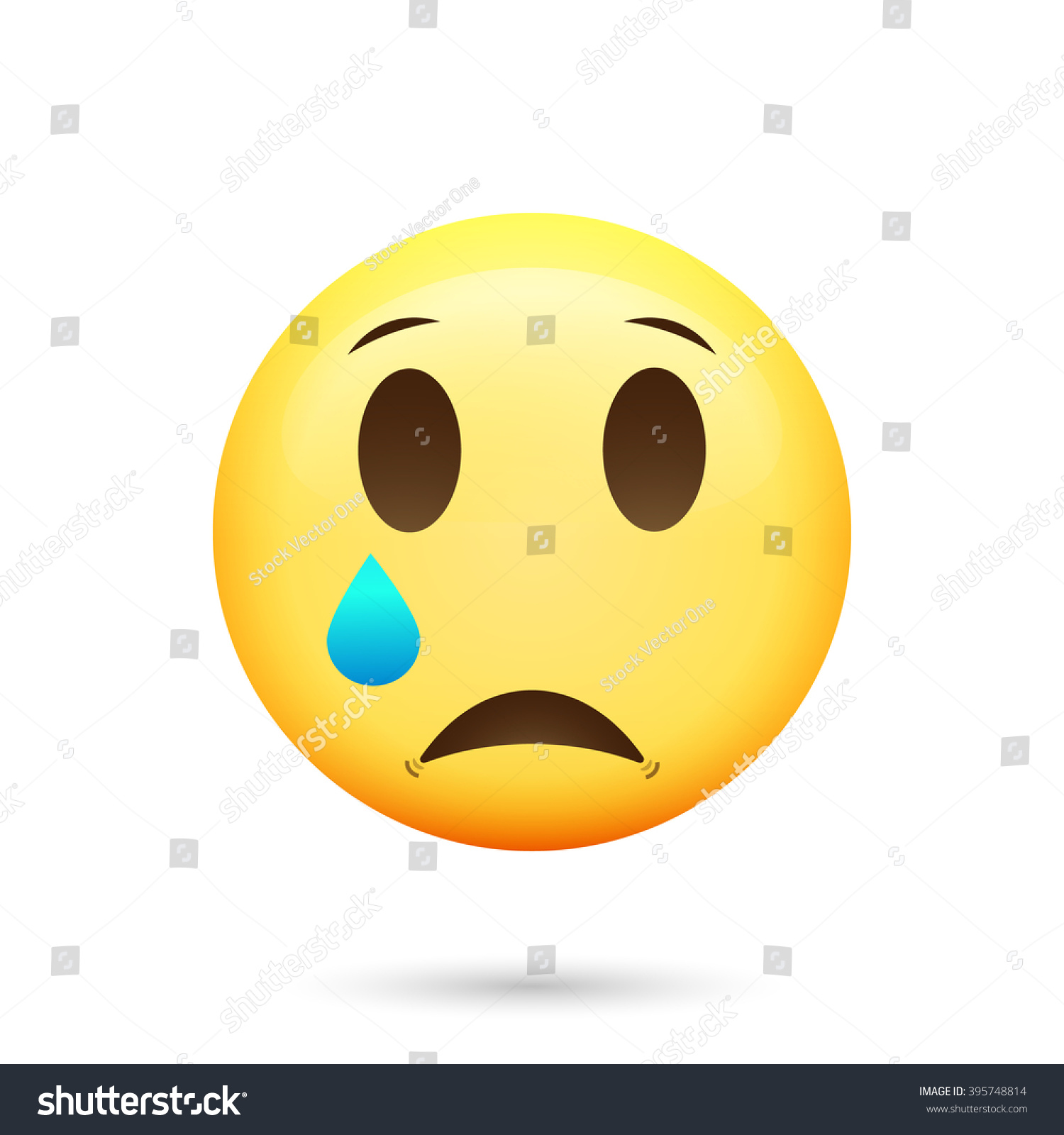 Cartoon Emoticon Crying Tears Isolated Stock Vector Images Alamy Images