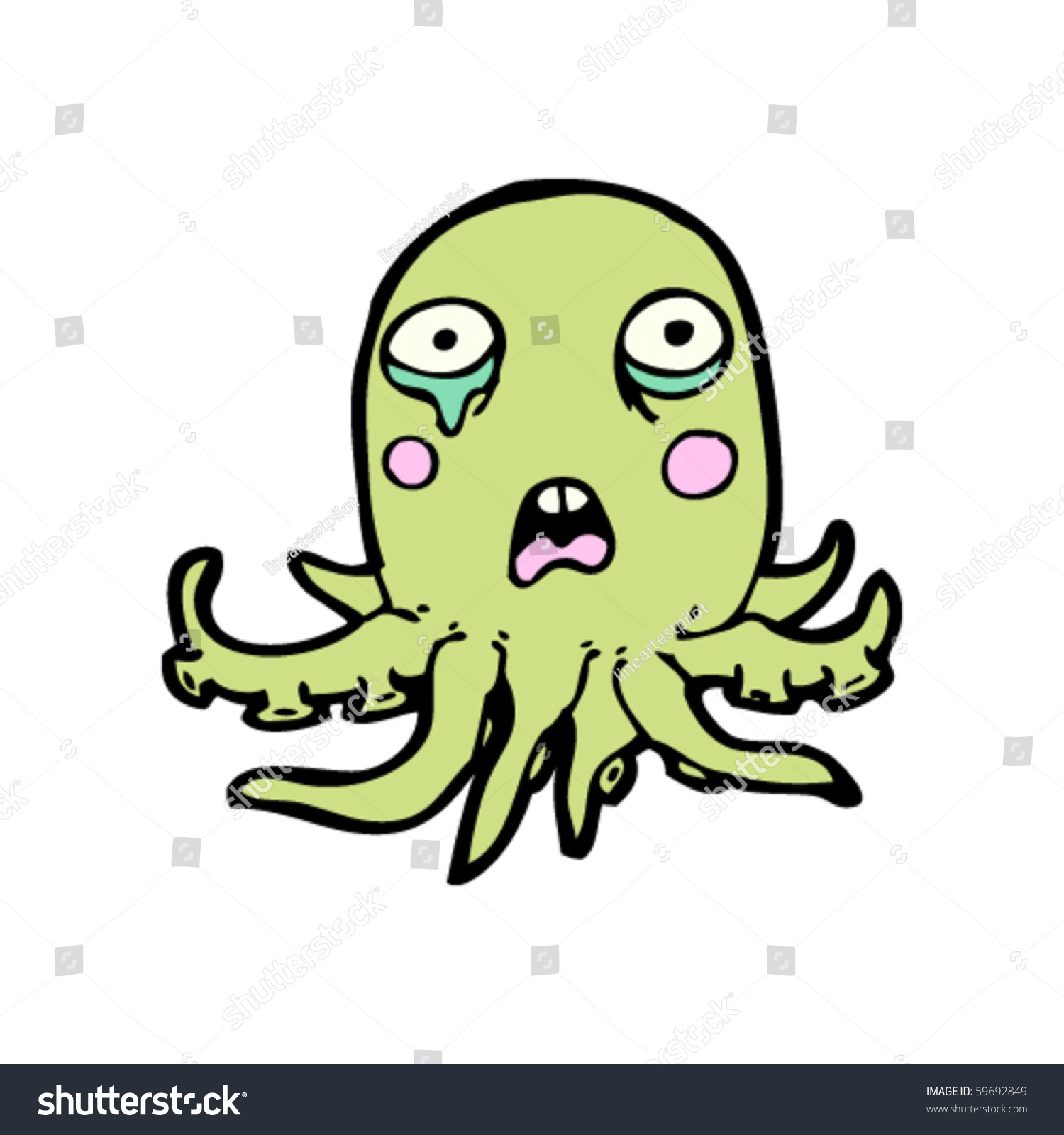 smile sad octopus