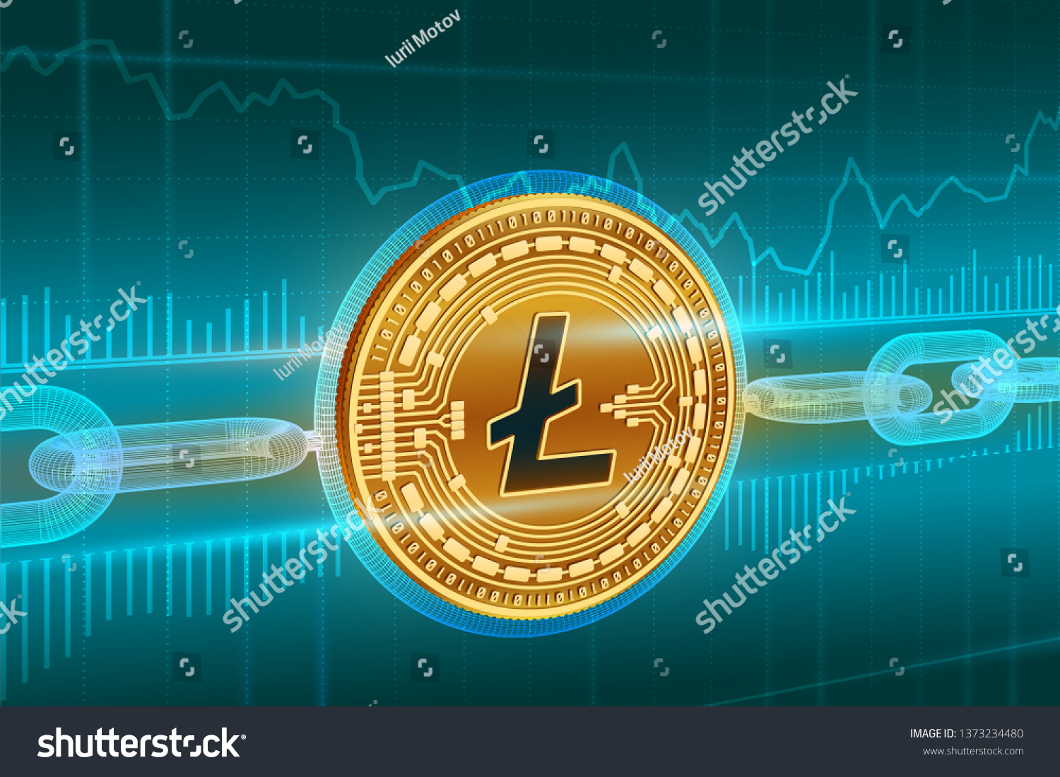 Crypto Currency Block Chain Litecoin D Stock Vector Royalty Free