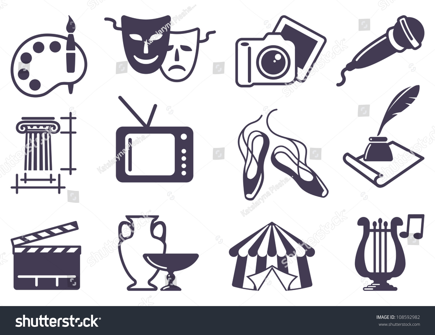 Culture And Art Vector Icons  108592982 : Shutterstock