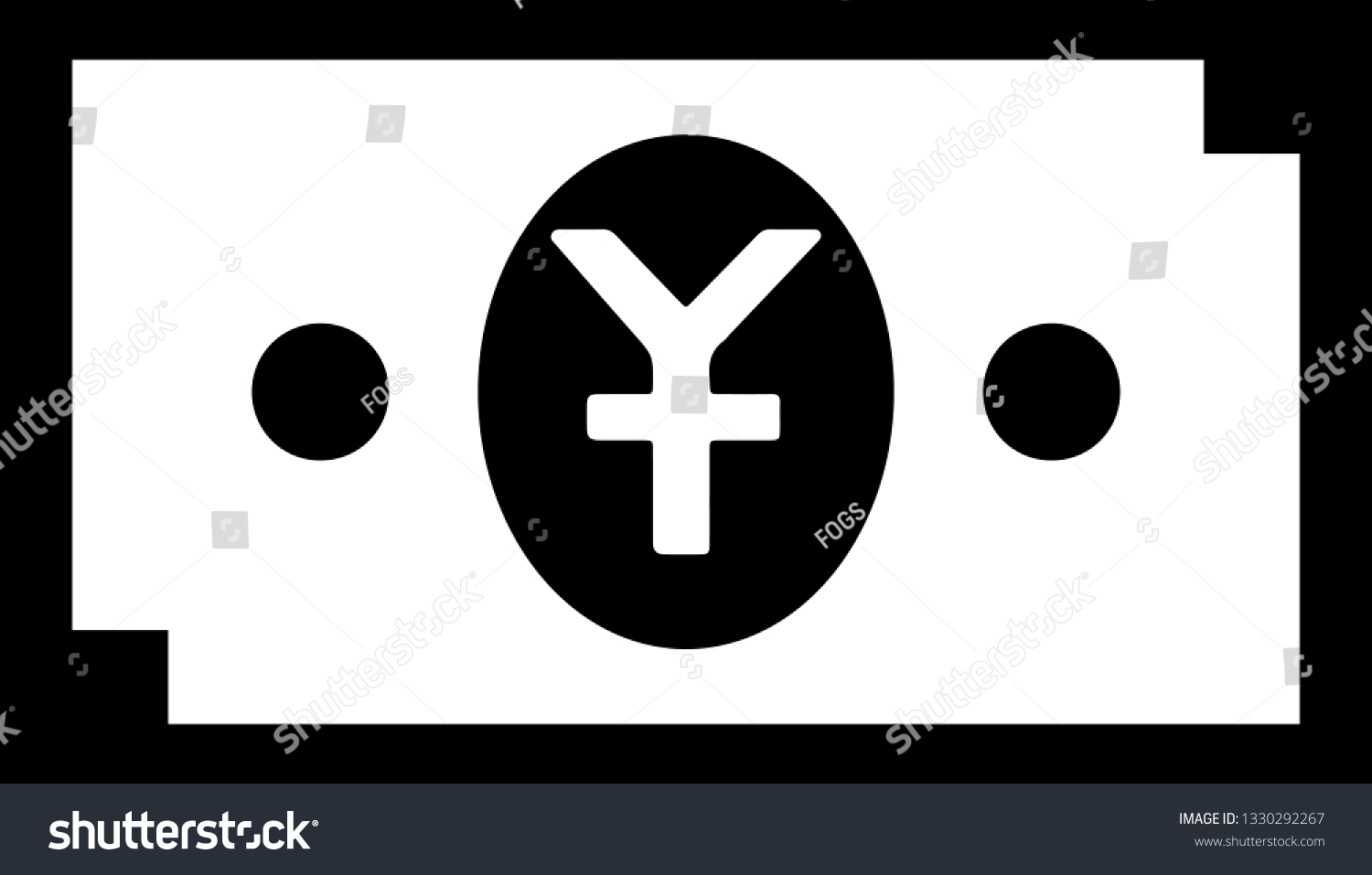 Currency Icon Banknote Chinese Yuan Bill เวกเตอรสตอก ปลอดคา