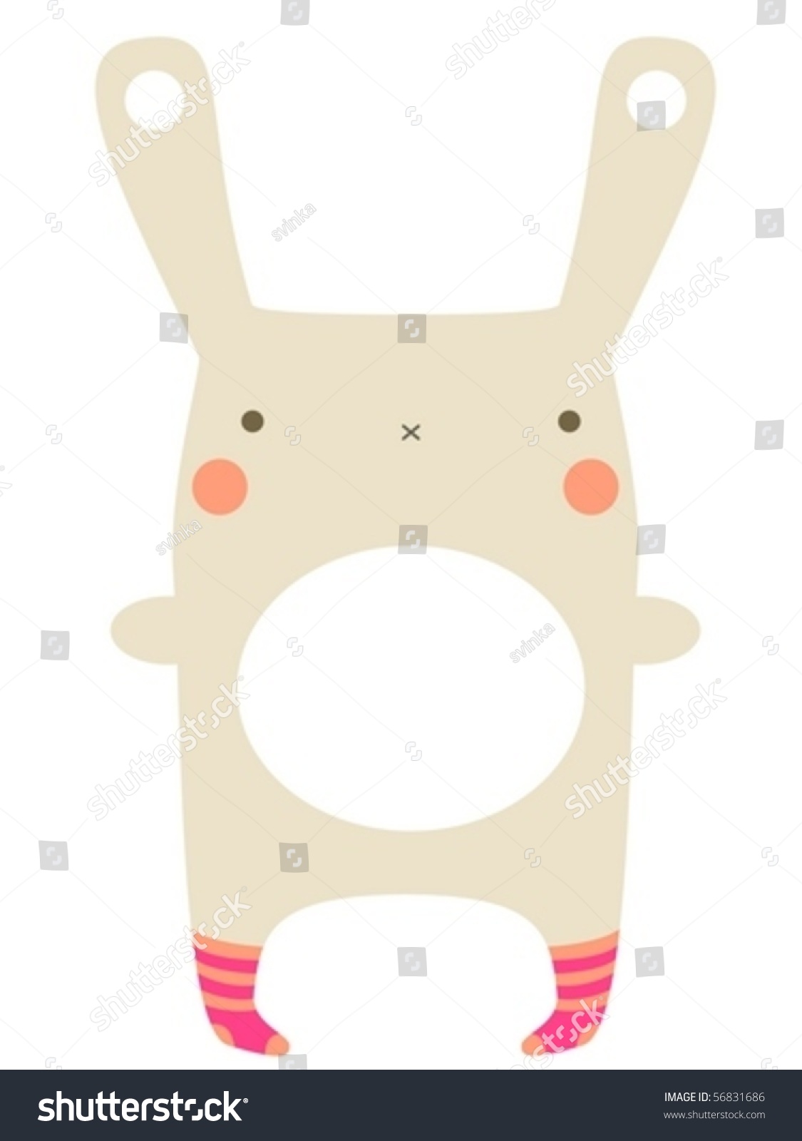Cute Bunny Stock Vector 56831686 - Shutterstock