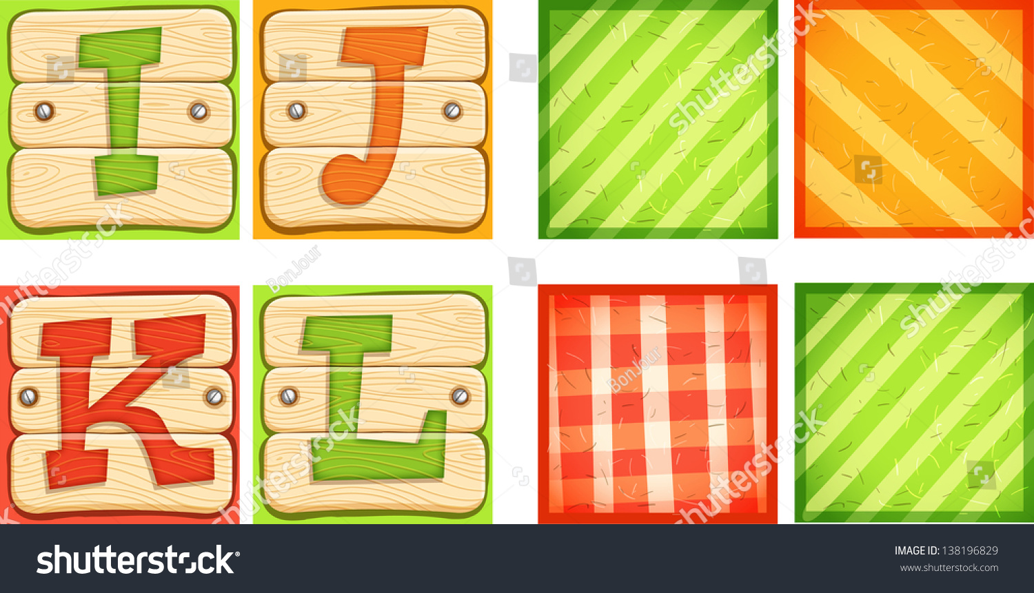 Cute Cartoon Letters Stock Vector Illustration 138196829 : Shutterstock