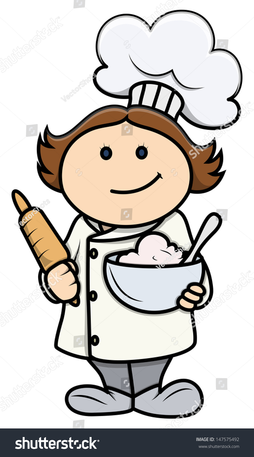 clipart of girl cooking - photo #28