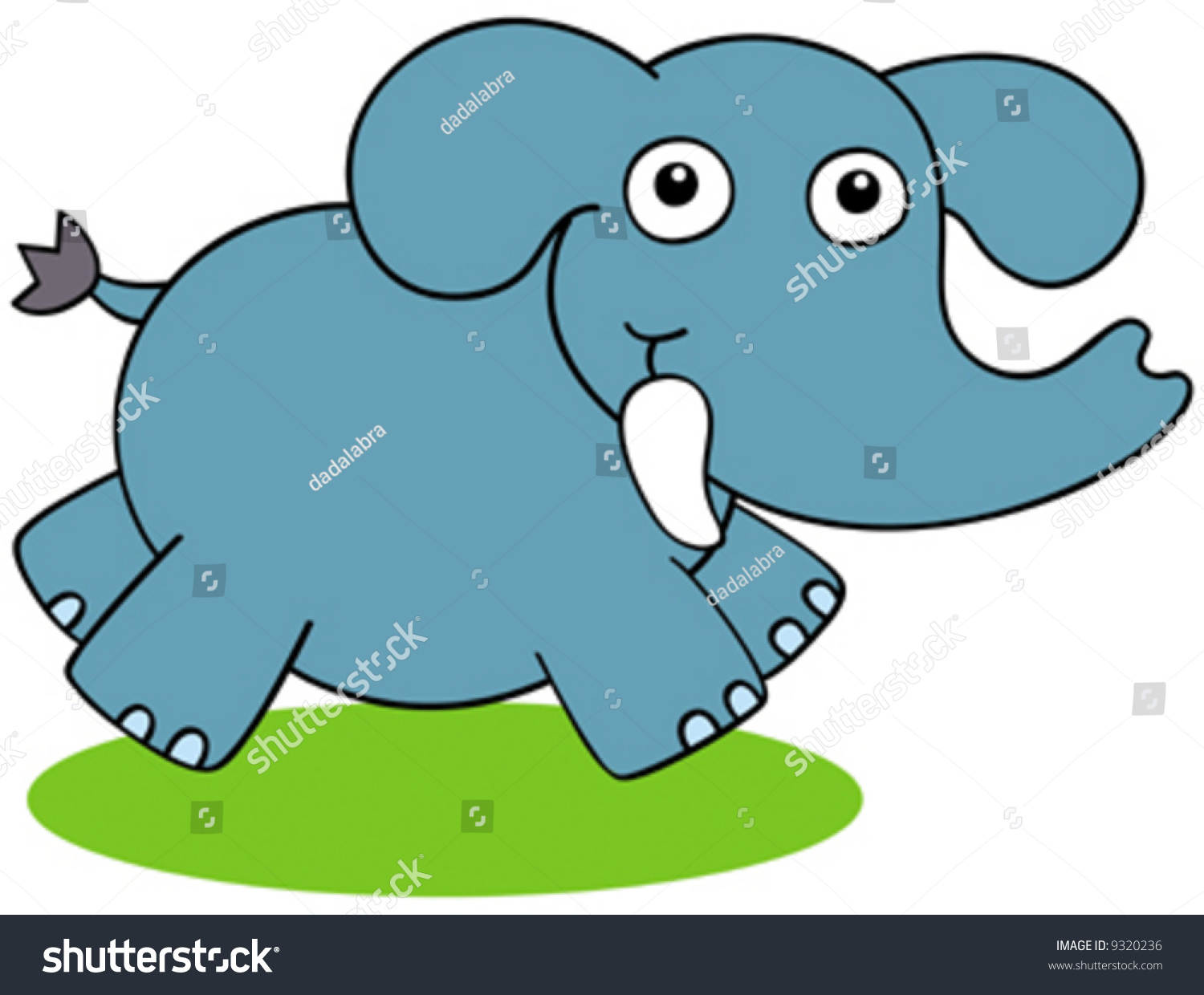 Cute Cartoon Vector Elephant - 9320236 : Shutterstock