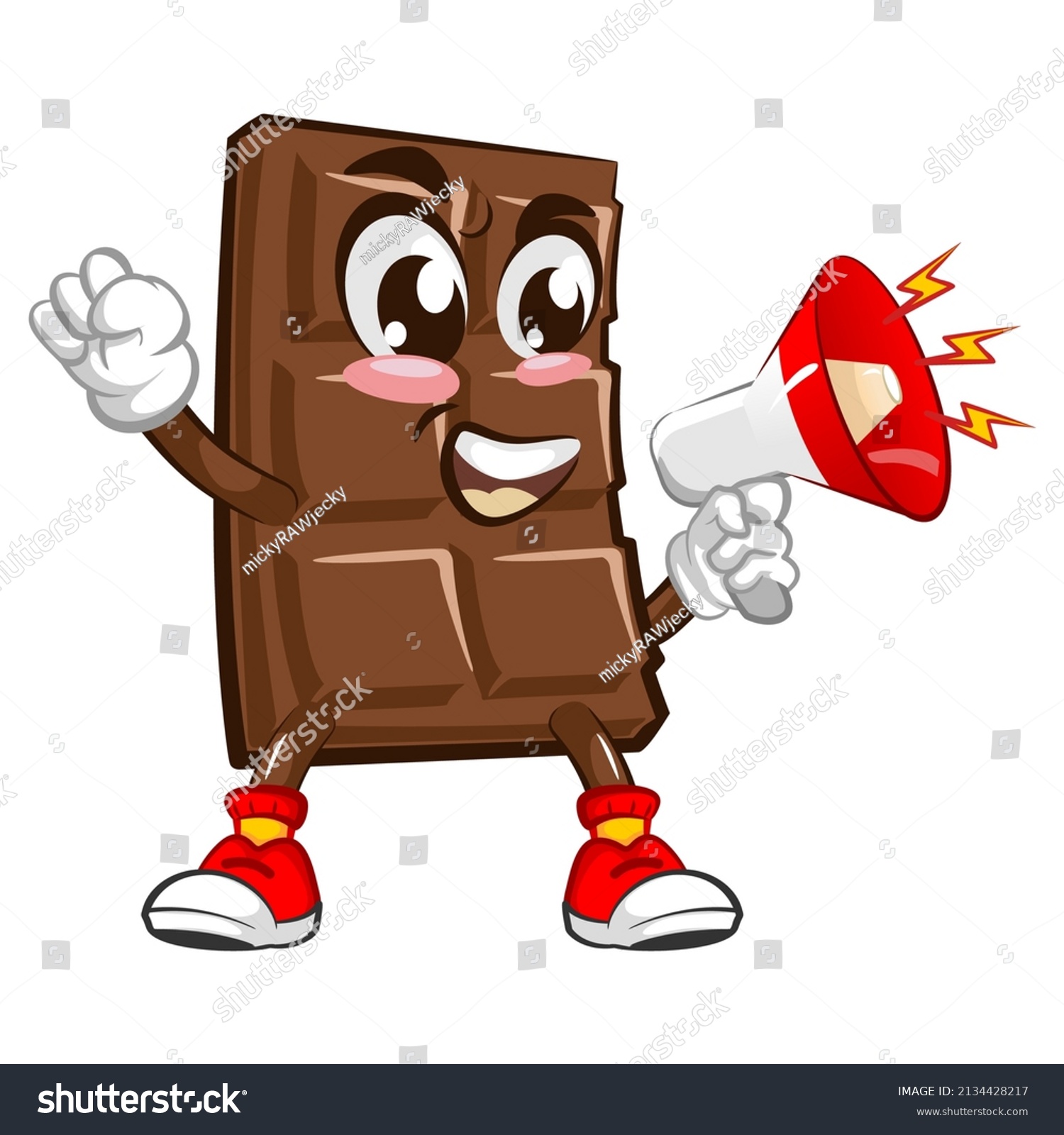 Cute Chocolate Bar Character Funny Face Stock Vector Royalty Free