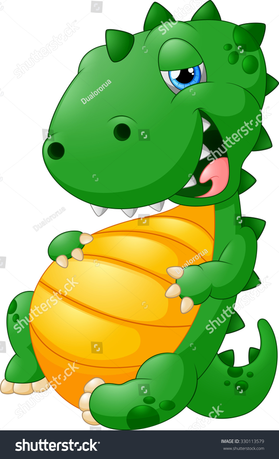 Cute Dinosaur Cartoon Stock Vector Illustration 330113579 : Shutterstock