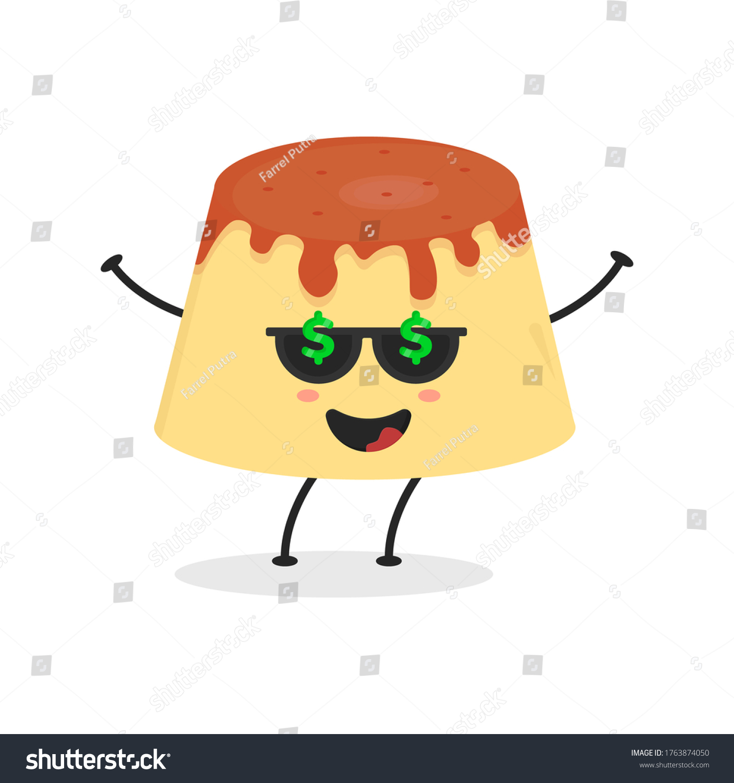 Jolie Illustration Du Pudding De Cartoon Image Vectorielle De Stock