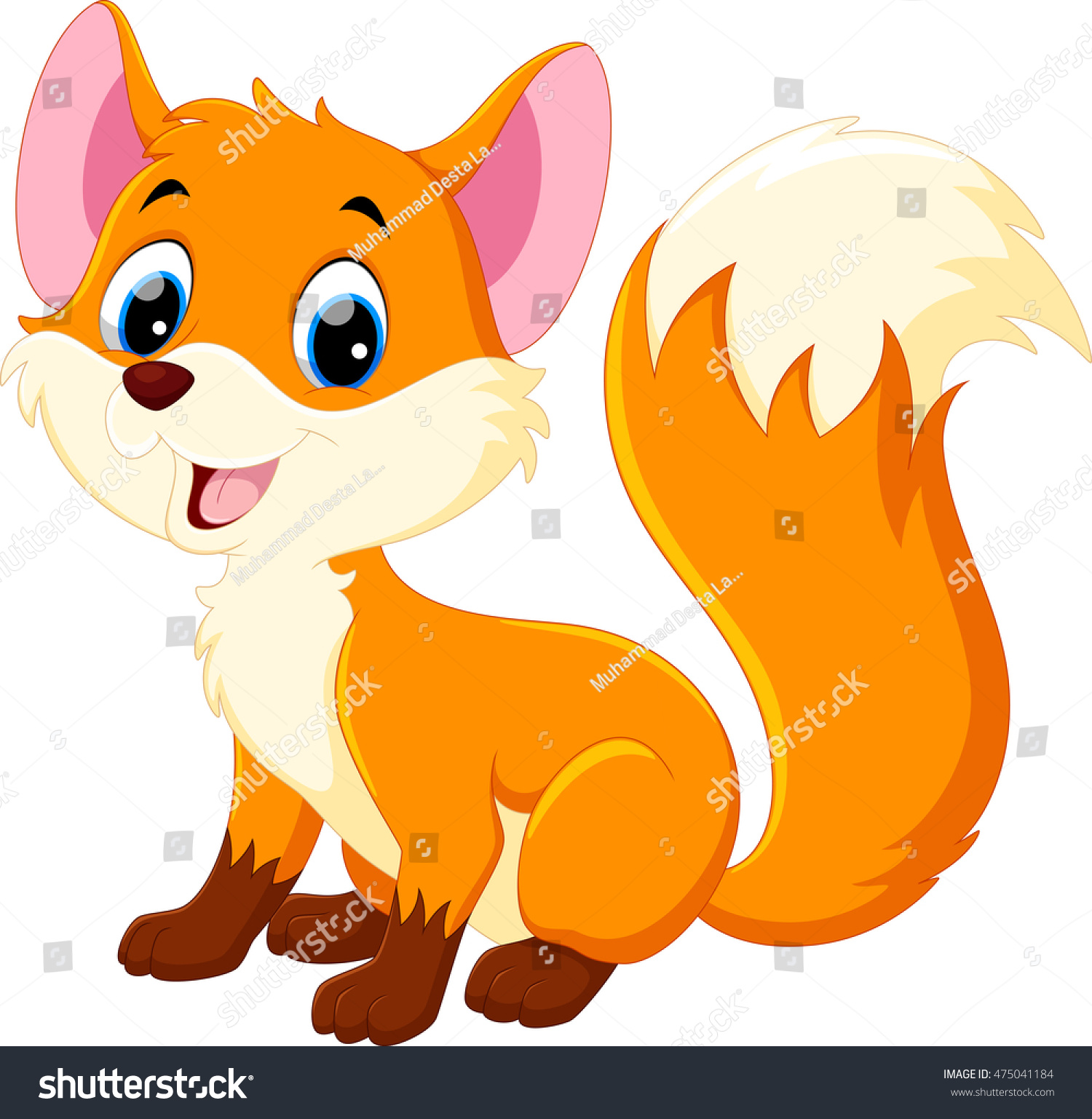 Cute Fox Cartoon Stock Vector 475041184 : Shutterstock