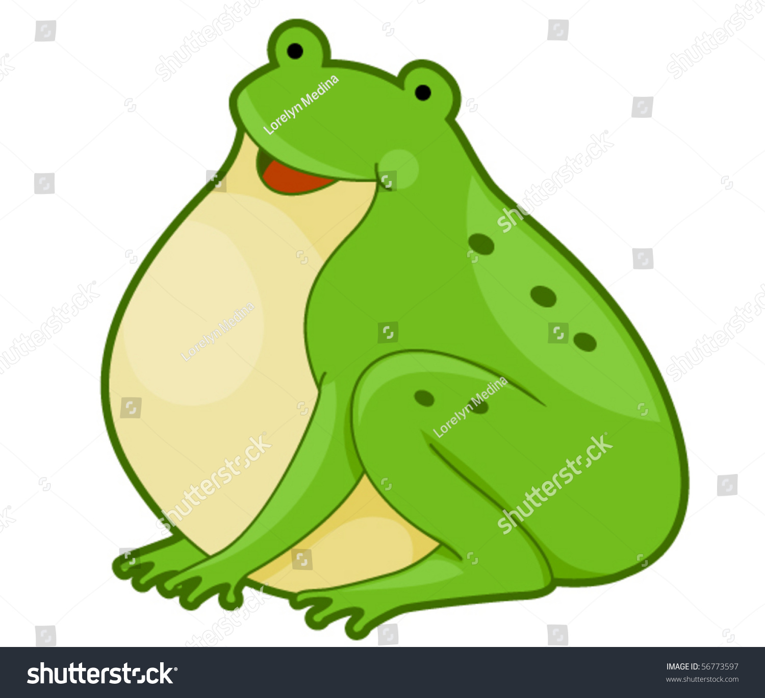 Cute Frog - Vector - 56773597 : Shutterstock