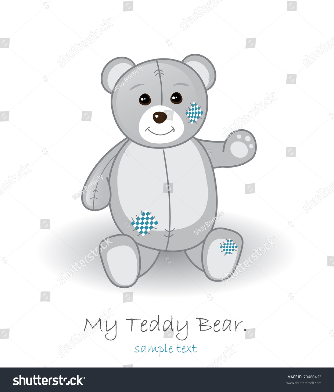 light grey colour teddy bear