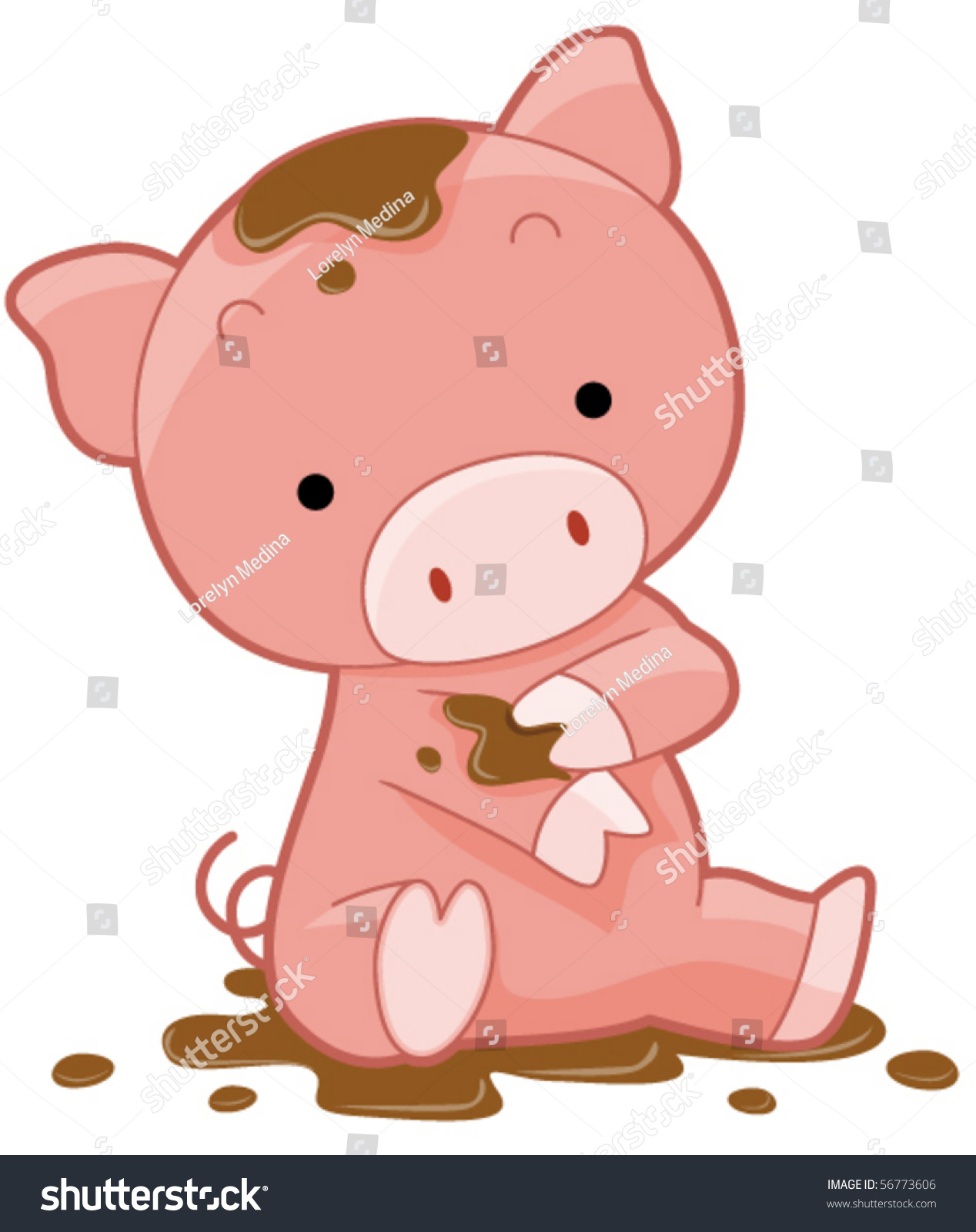 clipart pig in mud - photo #44