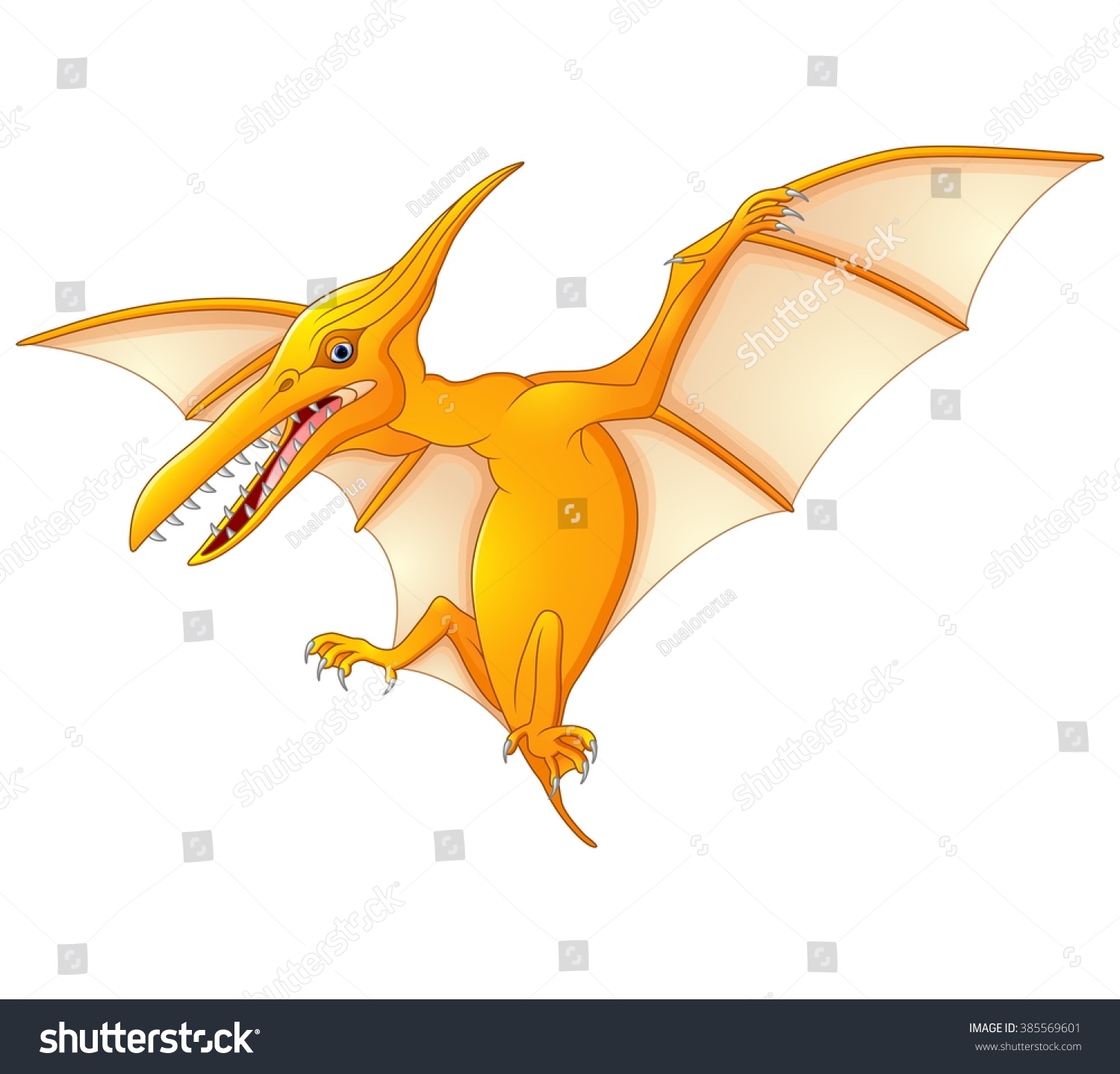 Cute Pterodactyl Cartoon Stock Vector 385569601 : Shutterstock