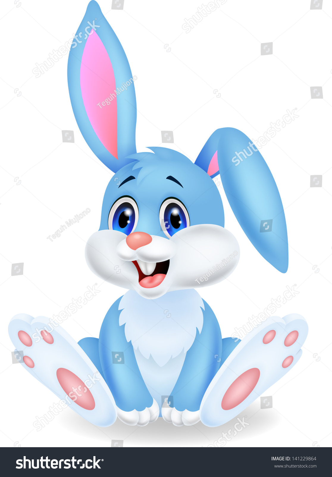 Cute Rabbit Cartoon Stock Vector 141229864 - Shutterstock