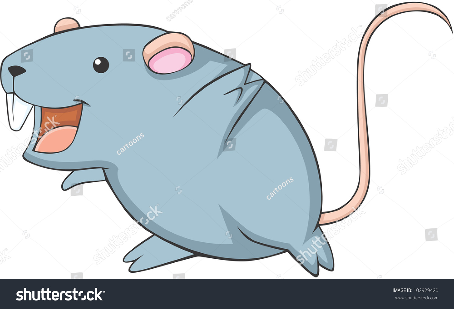 Cute Rat Cartoon Stock Vector Illustration 102929420 : Shutterstock