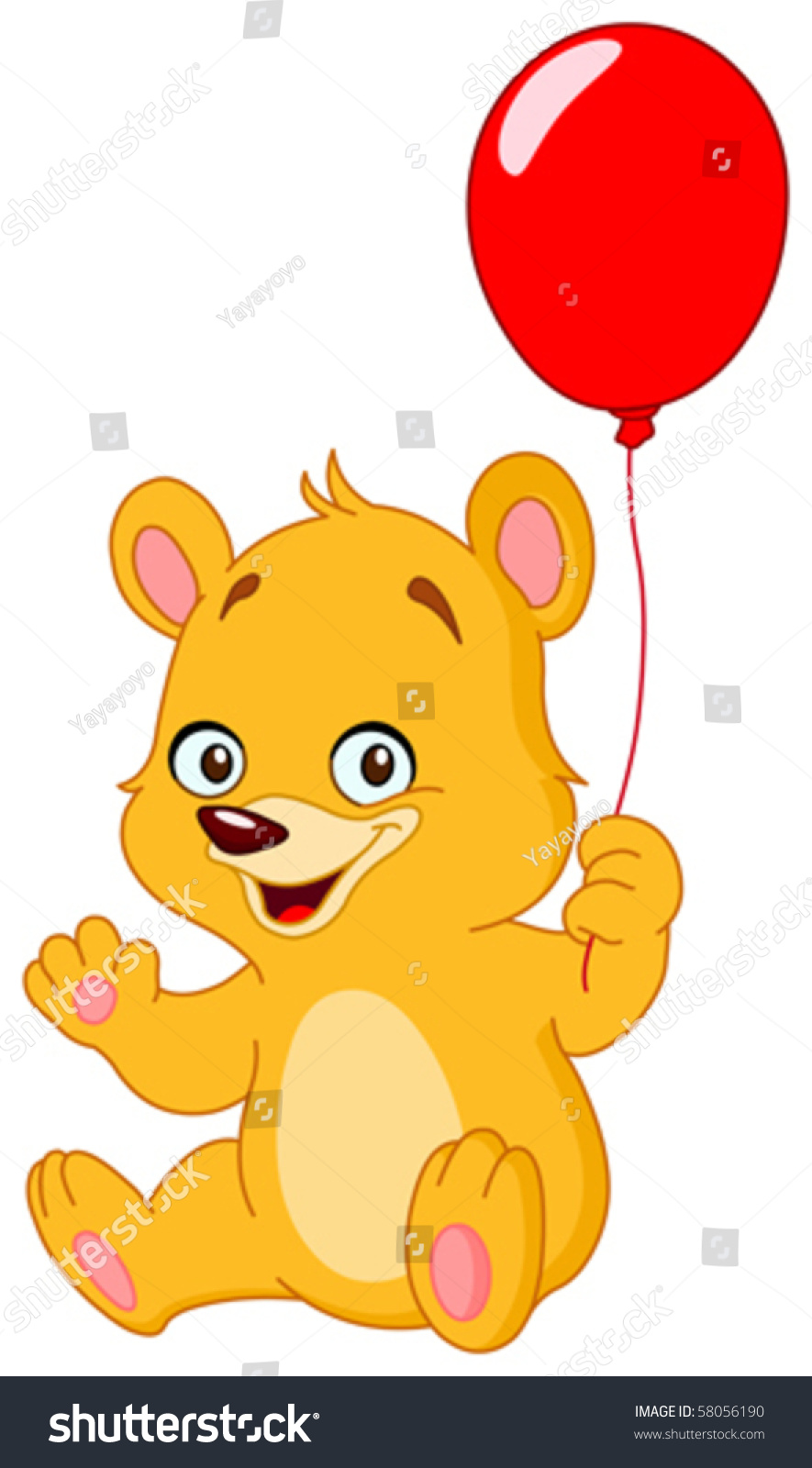 teddy bear with balloons free clipart - photo #42