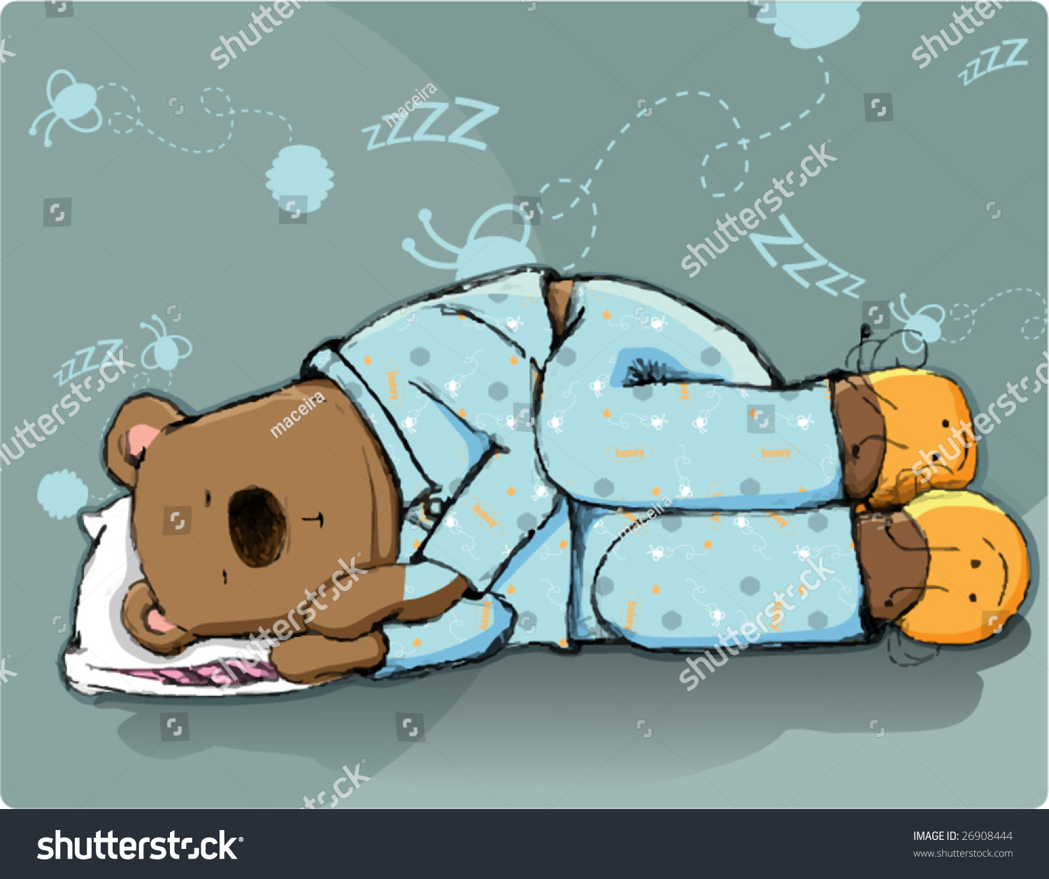 cute teddy bear sleeping